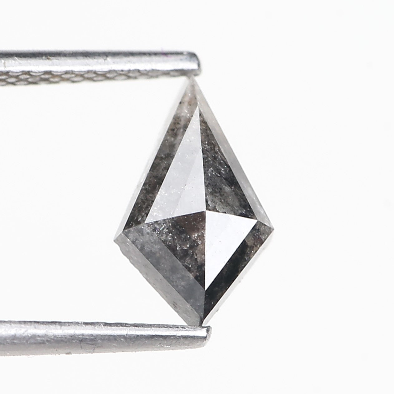 1.02 Carat Natural Kite Cut Grey Salt And Pepper Diamond 9.65 MM