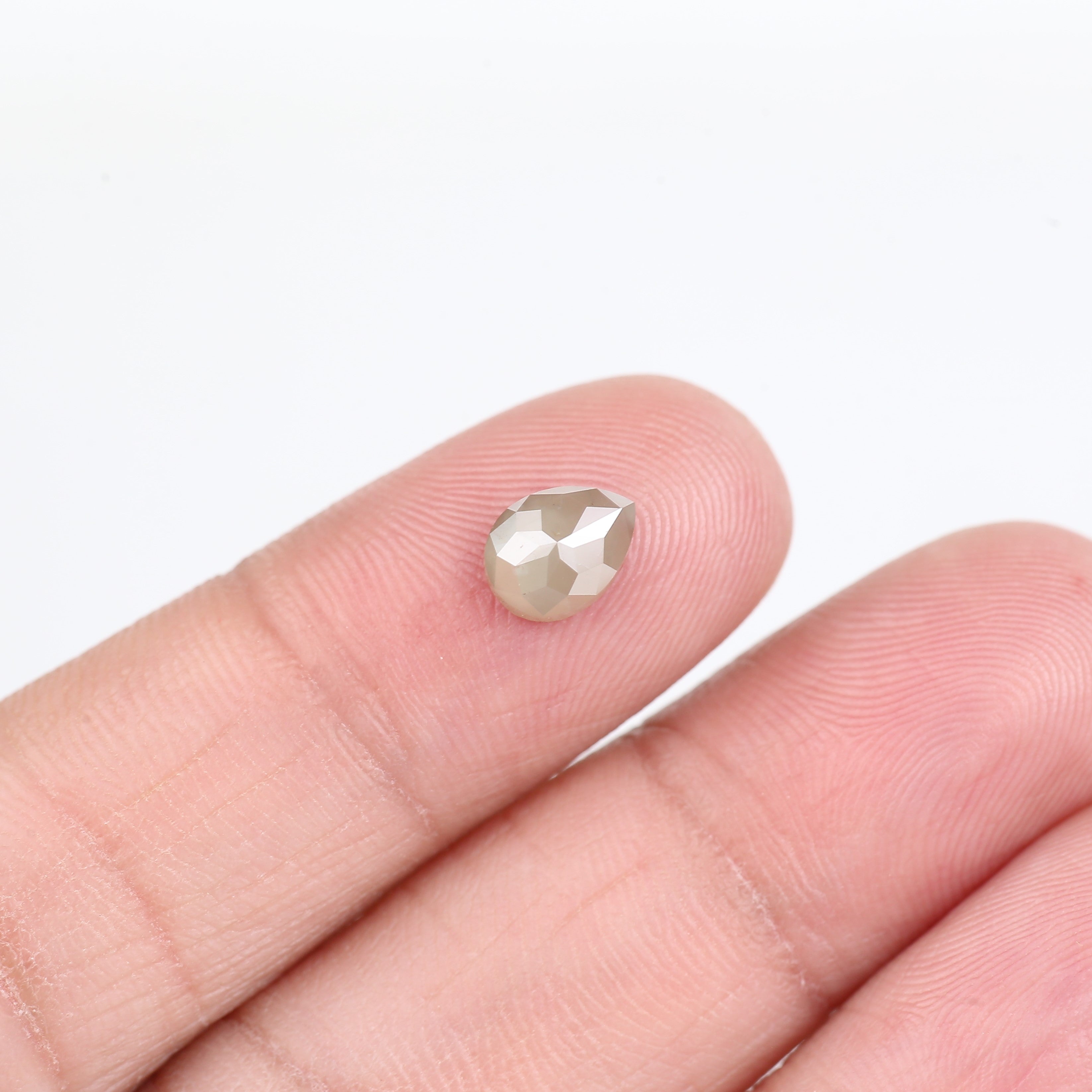 1.17 Carat Natural Pear Cut Salt and Pepper Diamond 7.3 MM