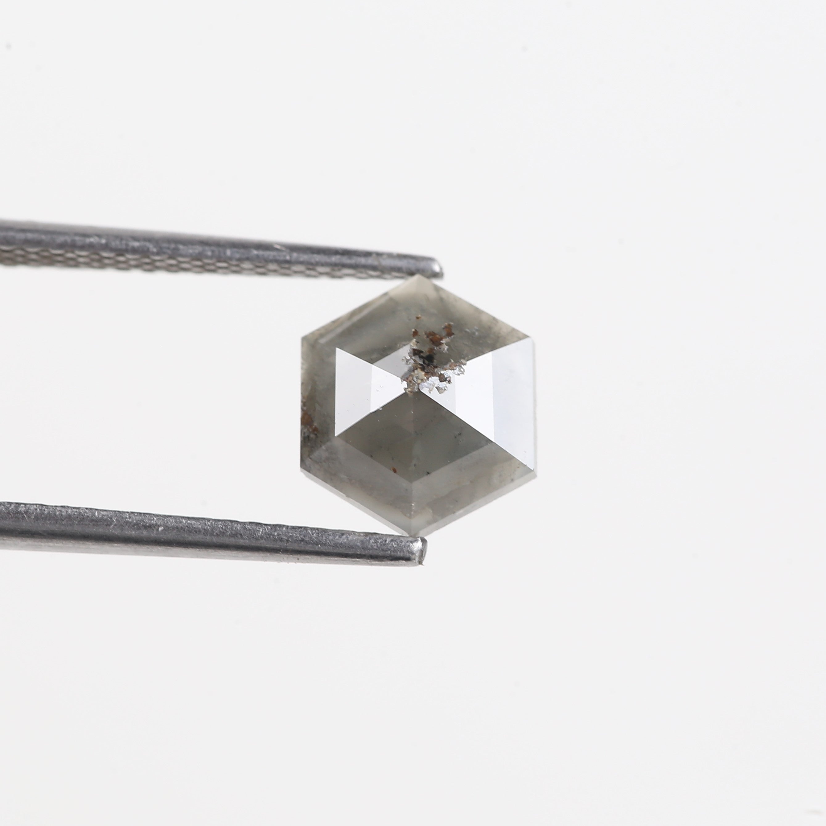 1.38 Carat Rustic Hexagon Cut Natural Loose Diamond 7.44 MM