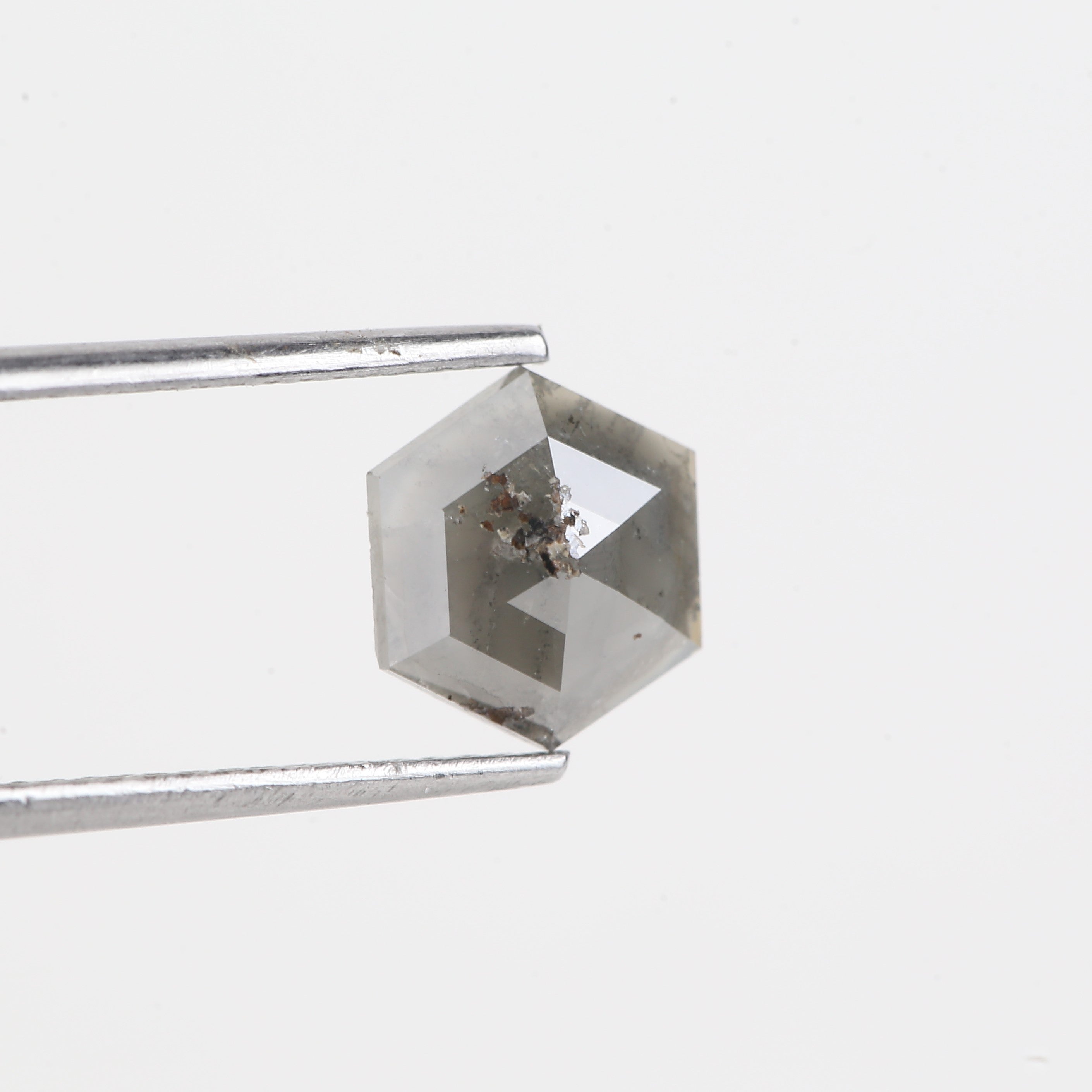 1.38 Carat Rustic Hexagon Cut Natural Loose Diamond 7.44 MM