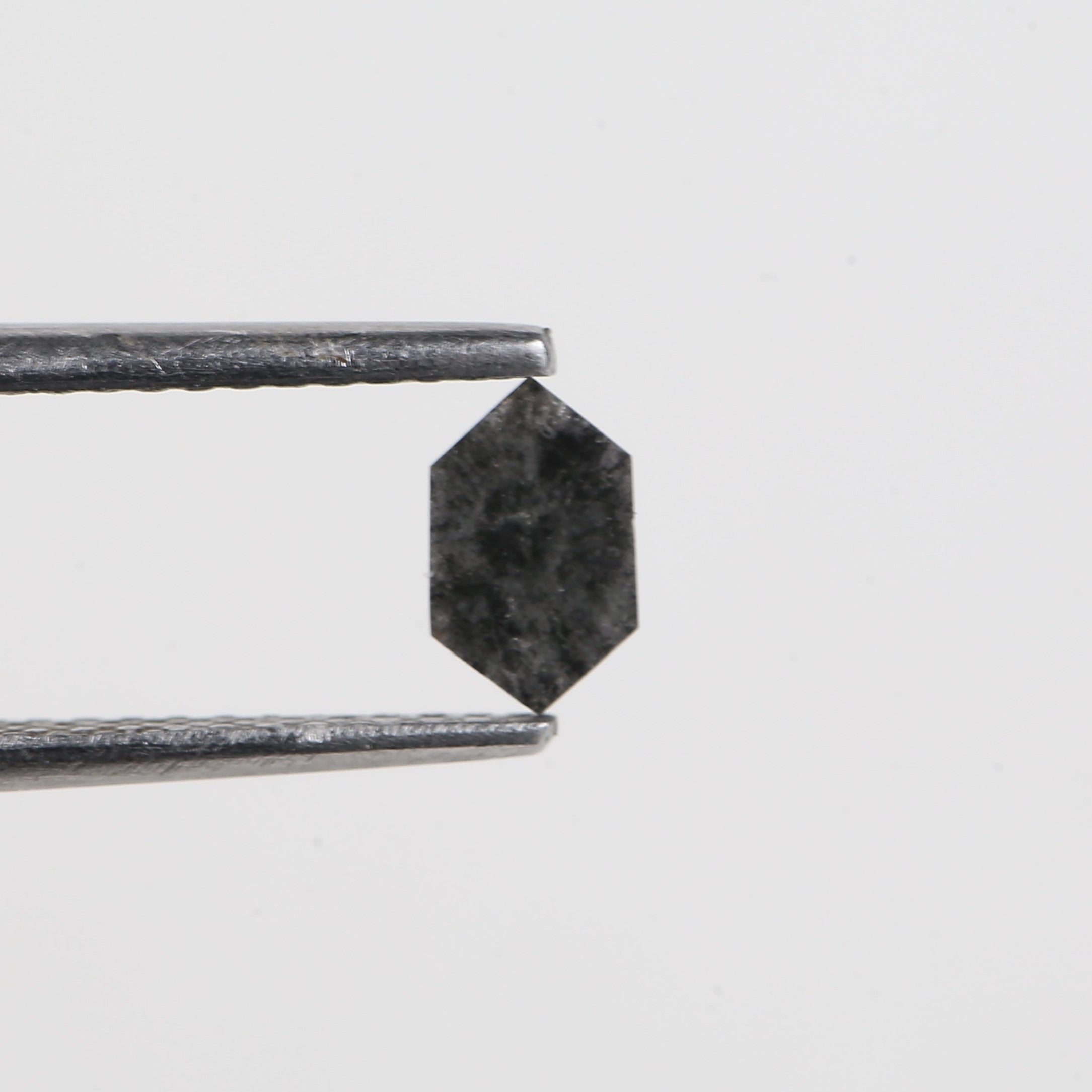 0.33 Carat Gray Salt and Pepper Hexagon Diamond Cut 5.87 MM