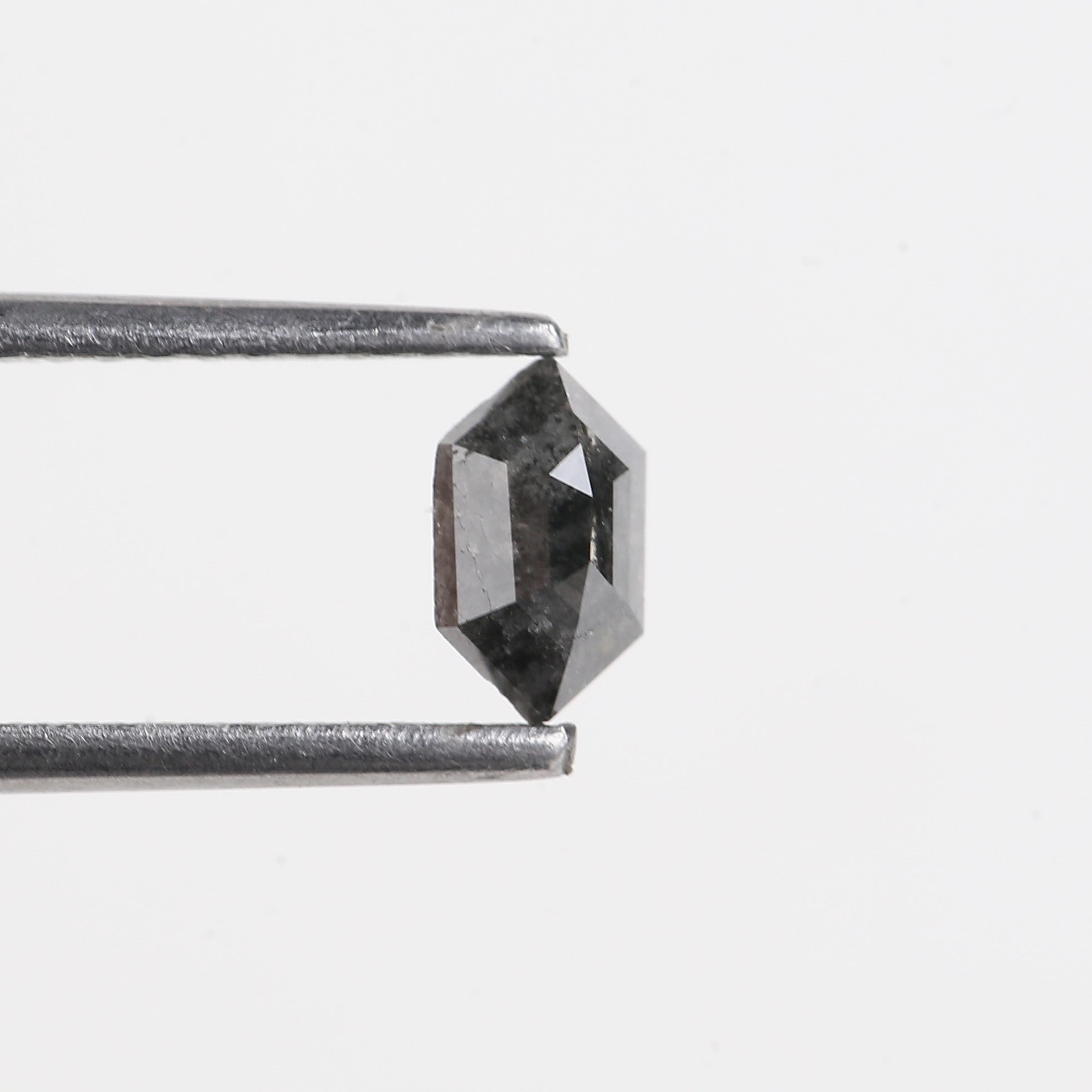 0.33 Carat Gray Salt and Pepper Hexagon Diamond Cut 5.87 MM