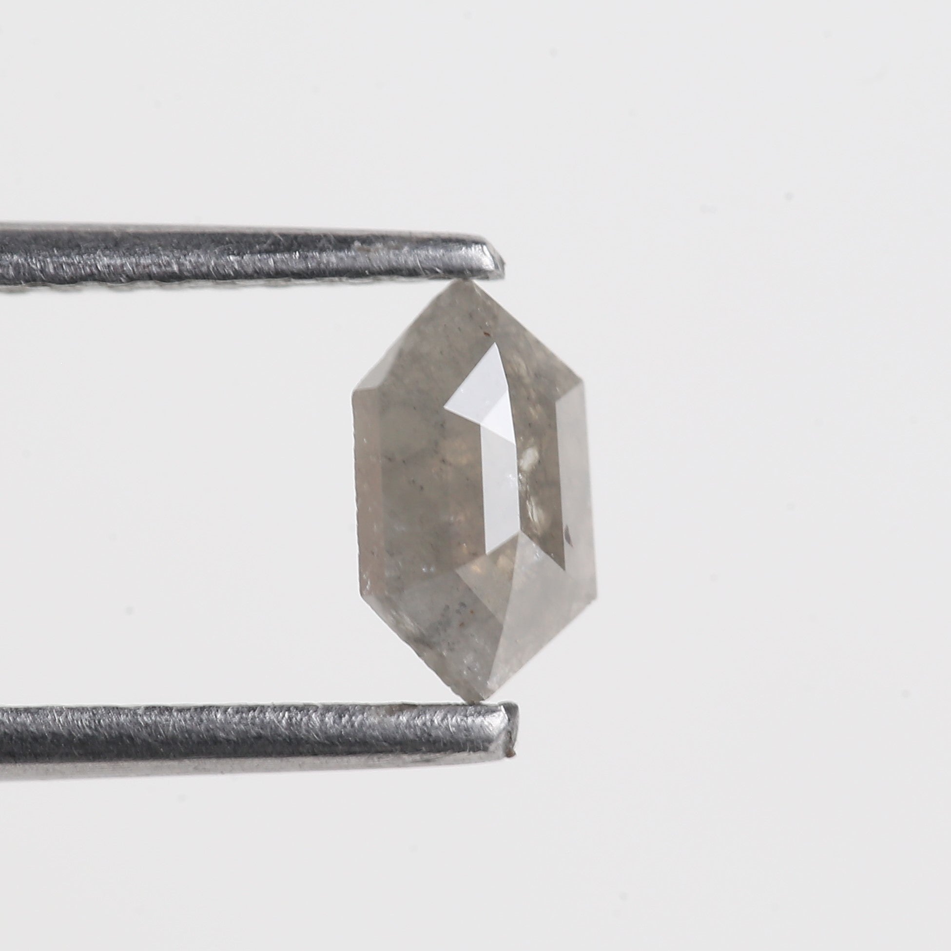 0.35 Carat Salt And Pepper Hexagon Cut Natural Diamond 6.34 MM