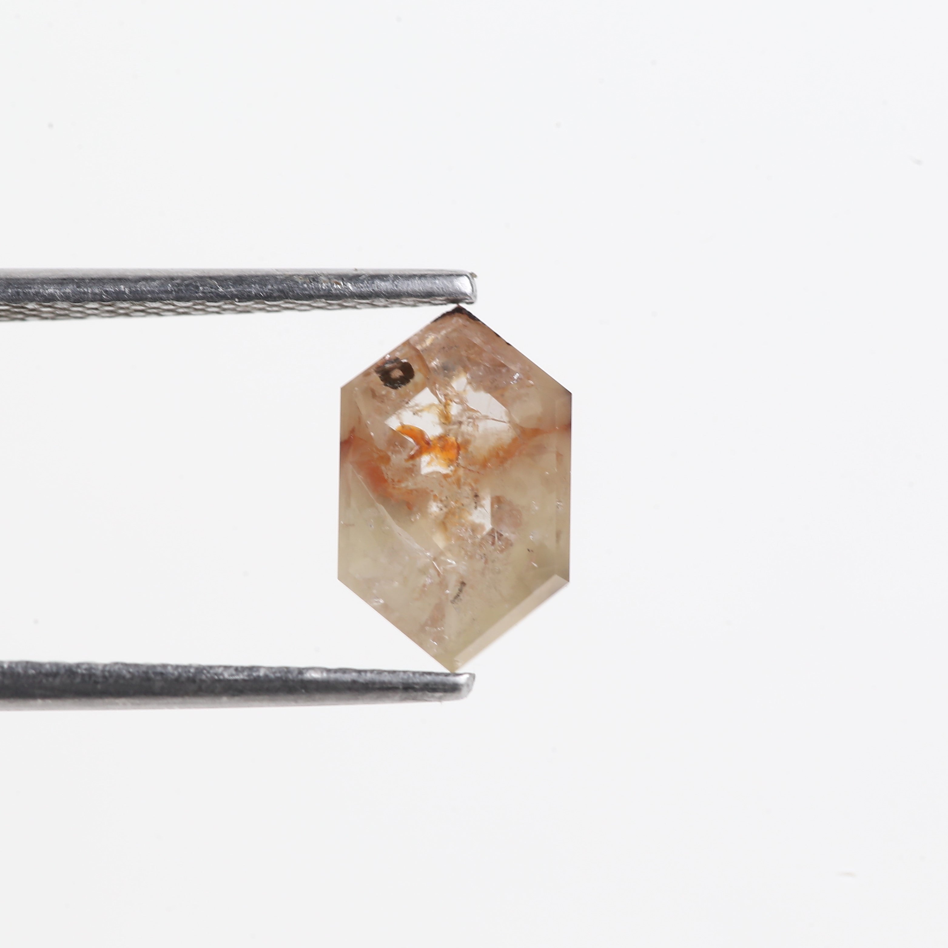 1.50 Carat Salt And Pepper Hexagon Cut Fancy Diamond 10.04 MM