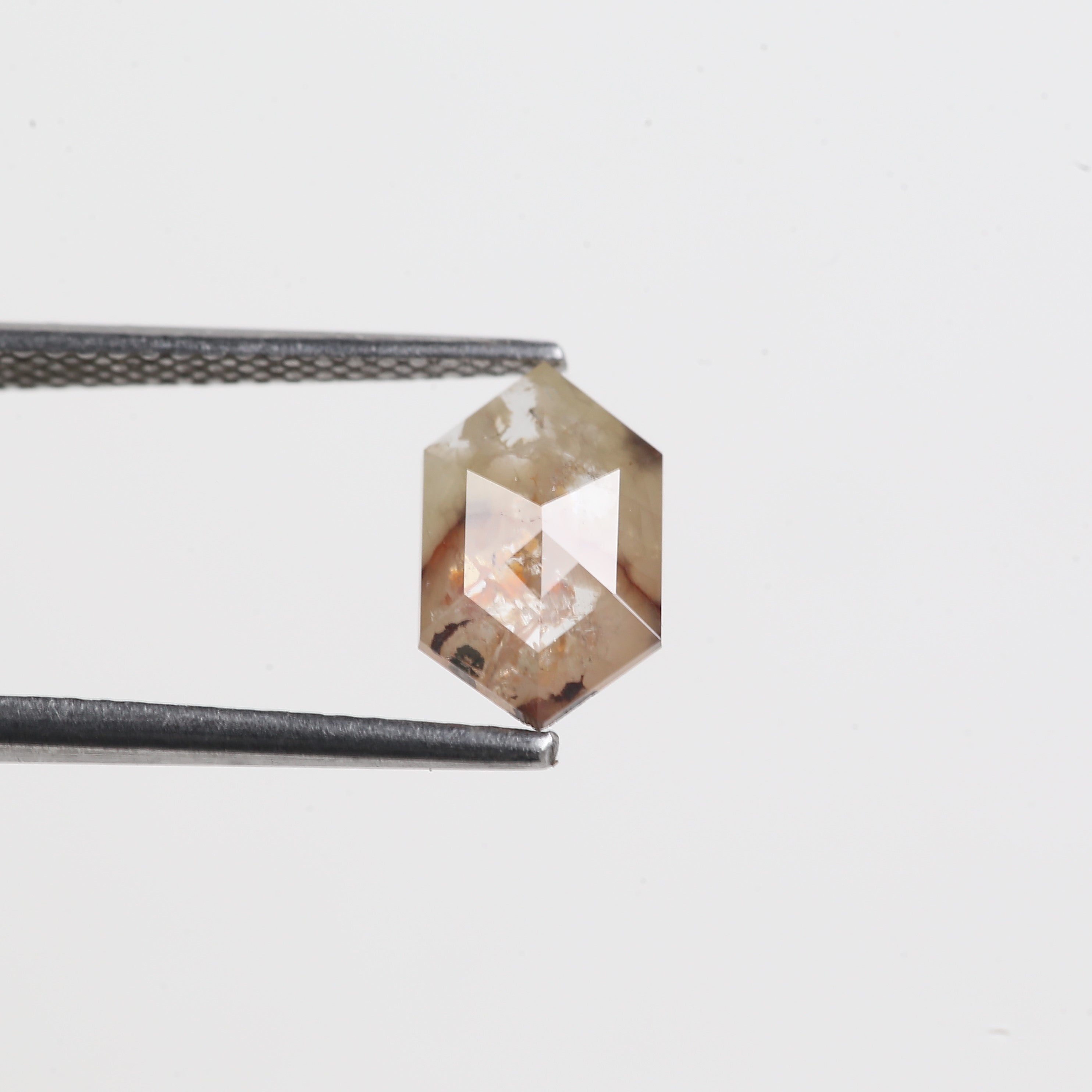 1.50 Carat Salt And Pepper Hexagon Cut Fancy Diamond 10.04 MM