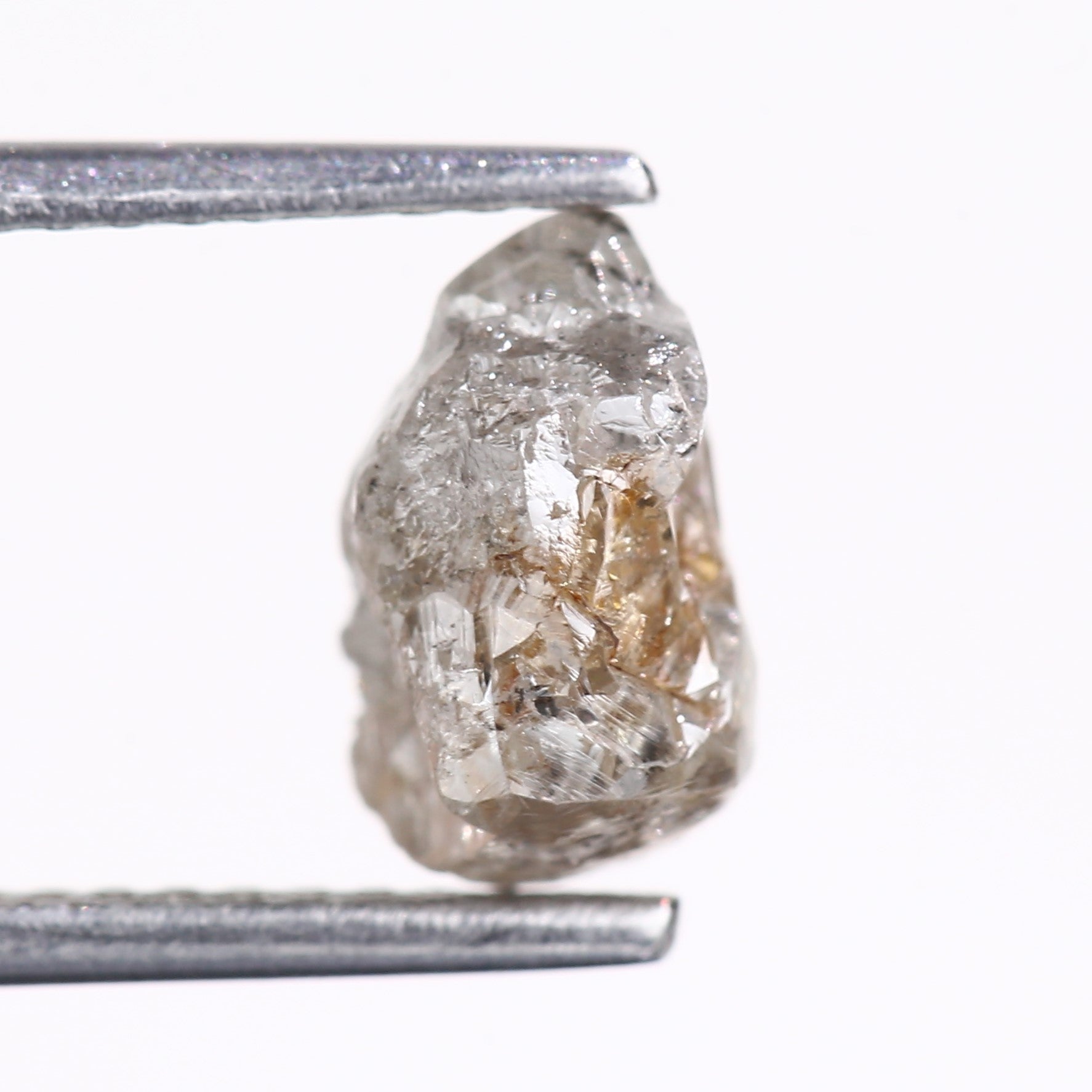 2.33 Carat Natural Uncut Raw Gray Rough Diamond 8.20 MM