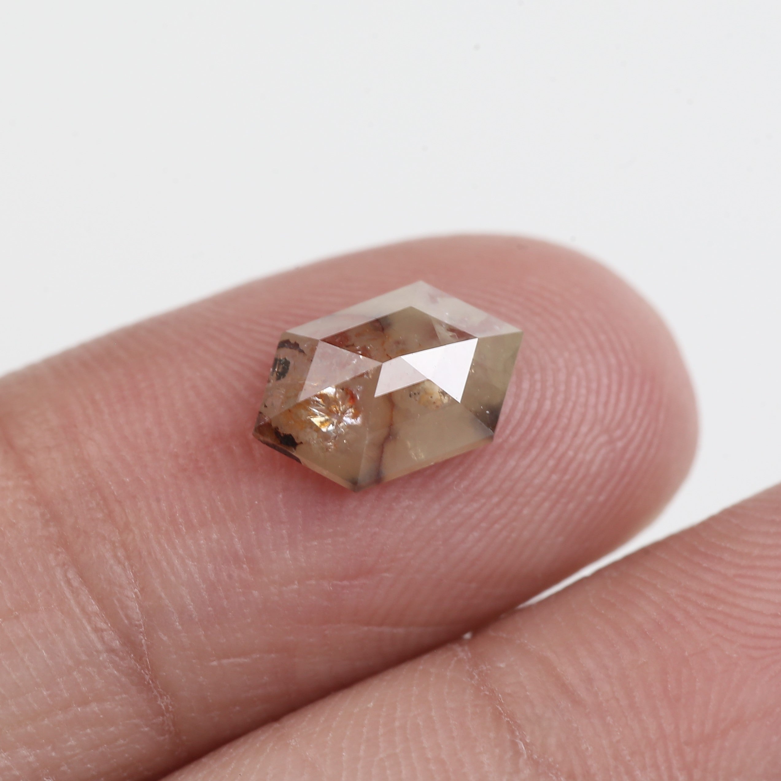 1.50 Carat Salt And Pepper Hexagon Cut Fancy Diamond 10.04 MM