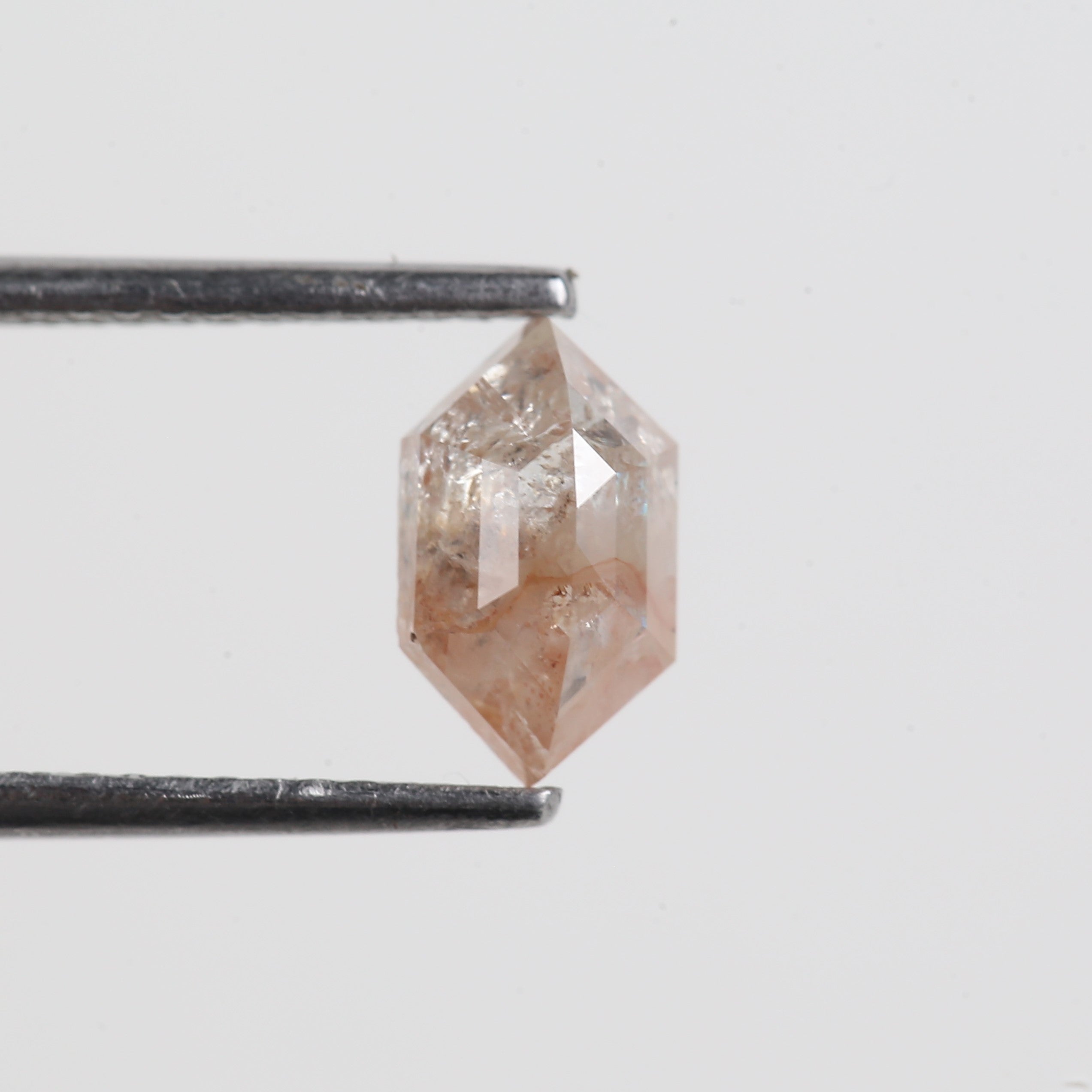 0.97 Carat Hexagon Cut Pink Salt and Pepper Diamond For Orion Ring 8.20 MM