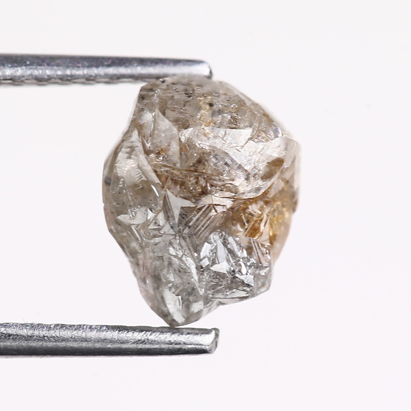2.33 Carat Natural Uncut Raw Gray Rough Diamond 8.20 MM