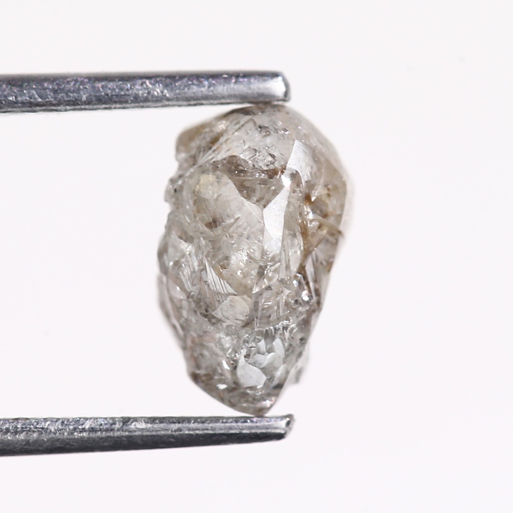 2.33 Carat Natural Uncut Raw Gray Rough Diamond 8.20 MM