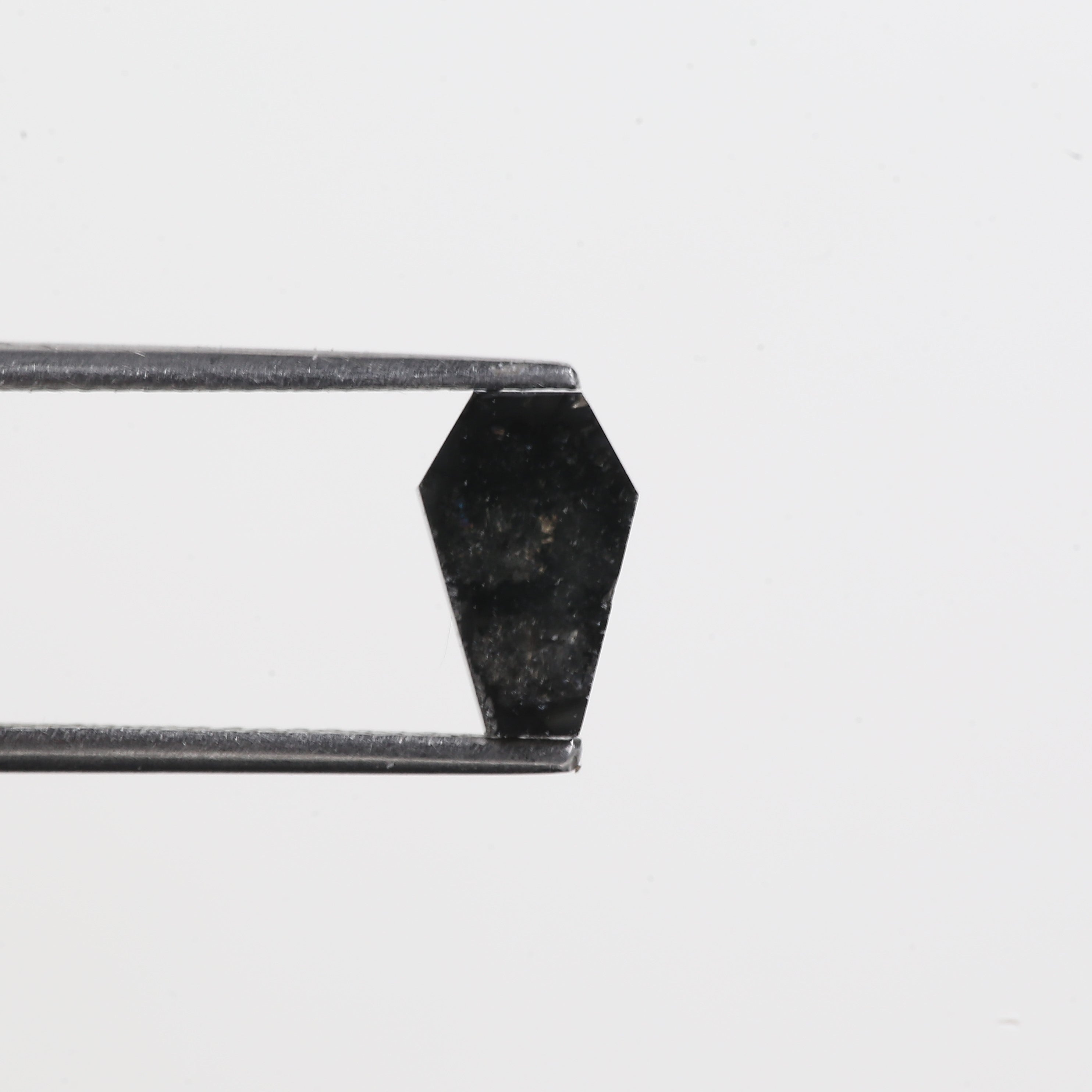 1 Carat Coffin Cut Diamond Black Salt And Pepper Unique 8.68 MM