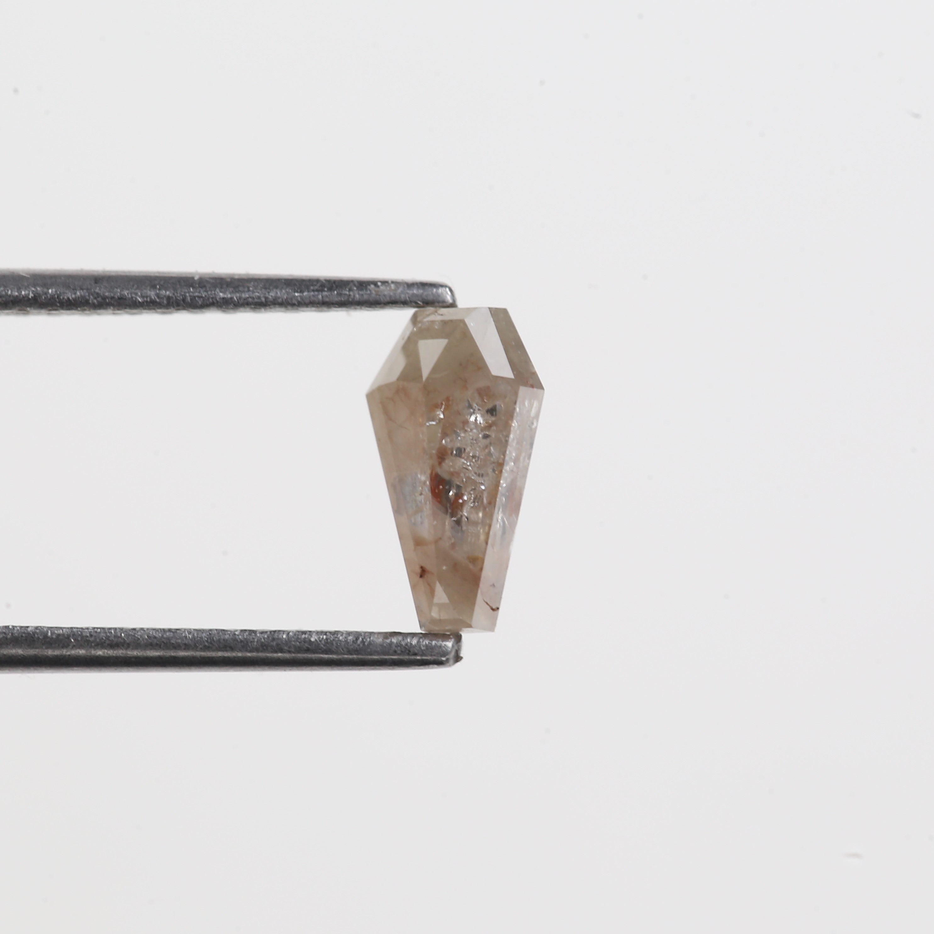 0.73 Carat Salt And Pepper Coffin Cut Diamond 8.21 MM