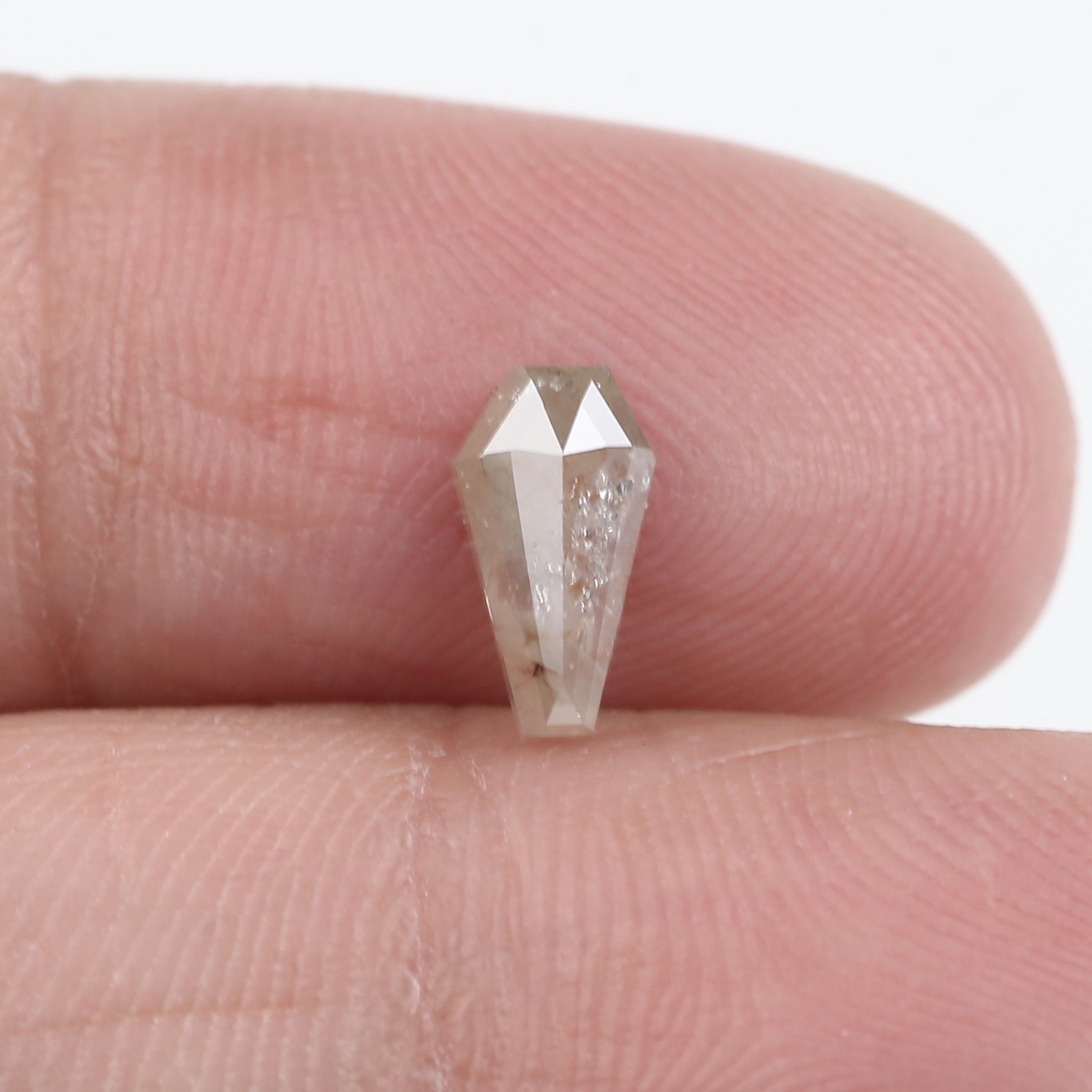 0.73 Carat Salt And Pepper Coffin Cut Diamond 8.21 MM