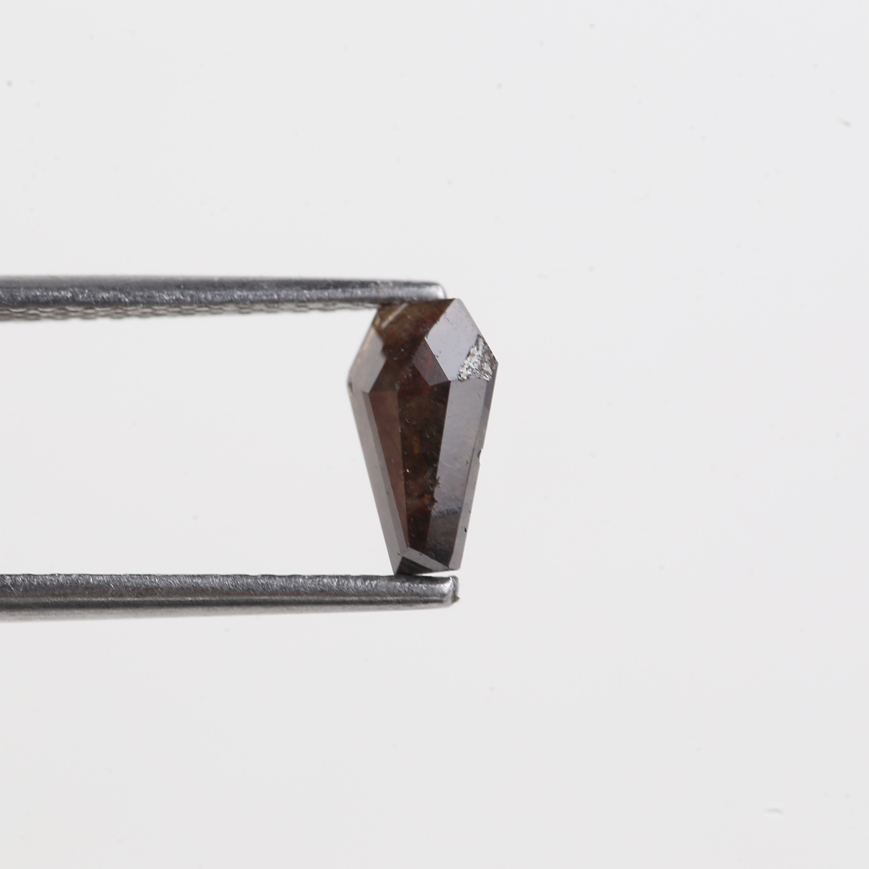 0.64 Carat Natural Loose Coffin Cut Diamond Dark Brown Colour 7.73 MM