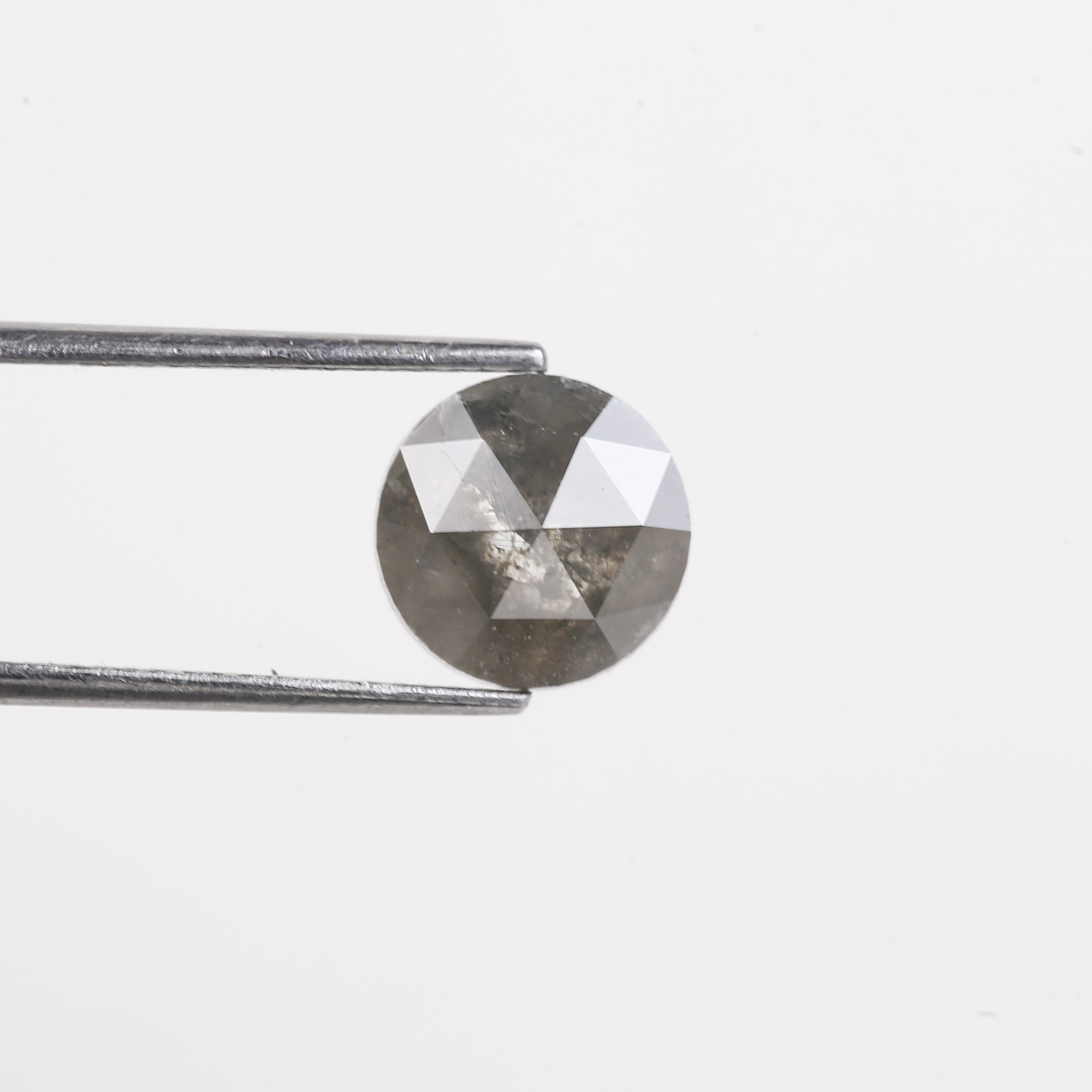 2.76 Carat Salt and Pepper Round Rose Cut Loose Diamond 9 MM