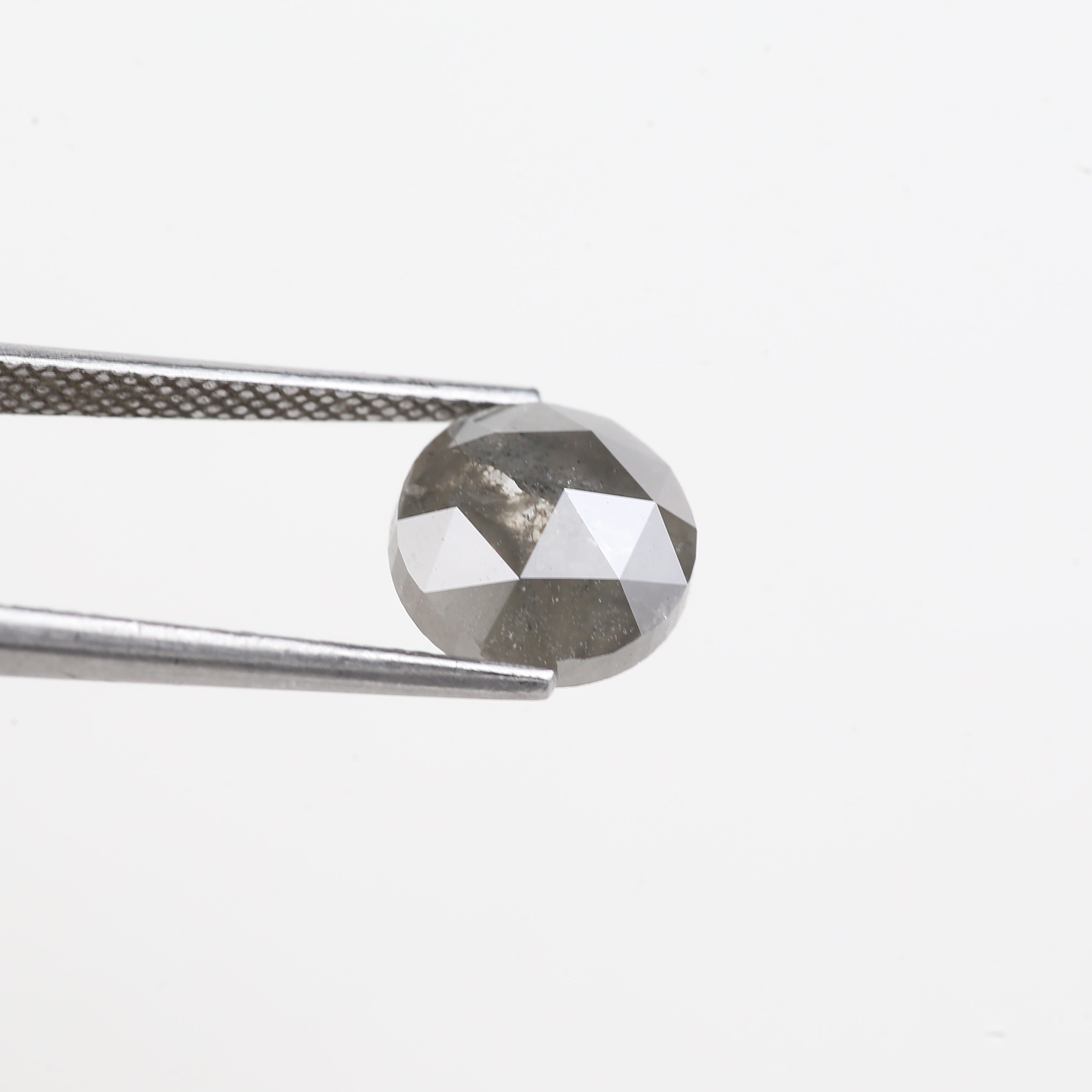 2.76 Carat Salt and Pepper Round Rose Cut Loose Diamond 9 MM