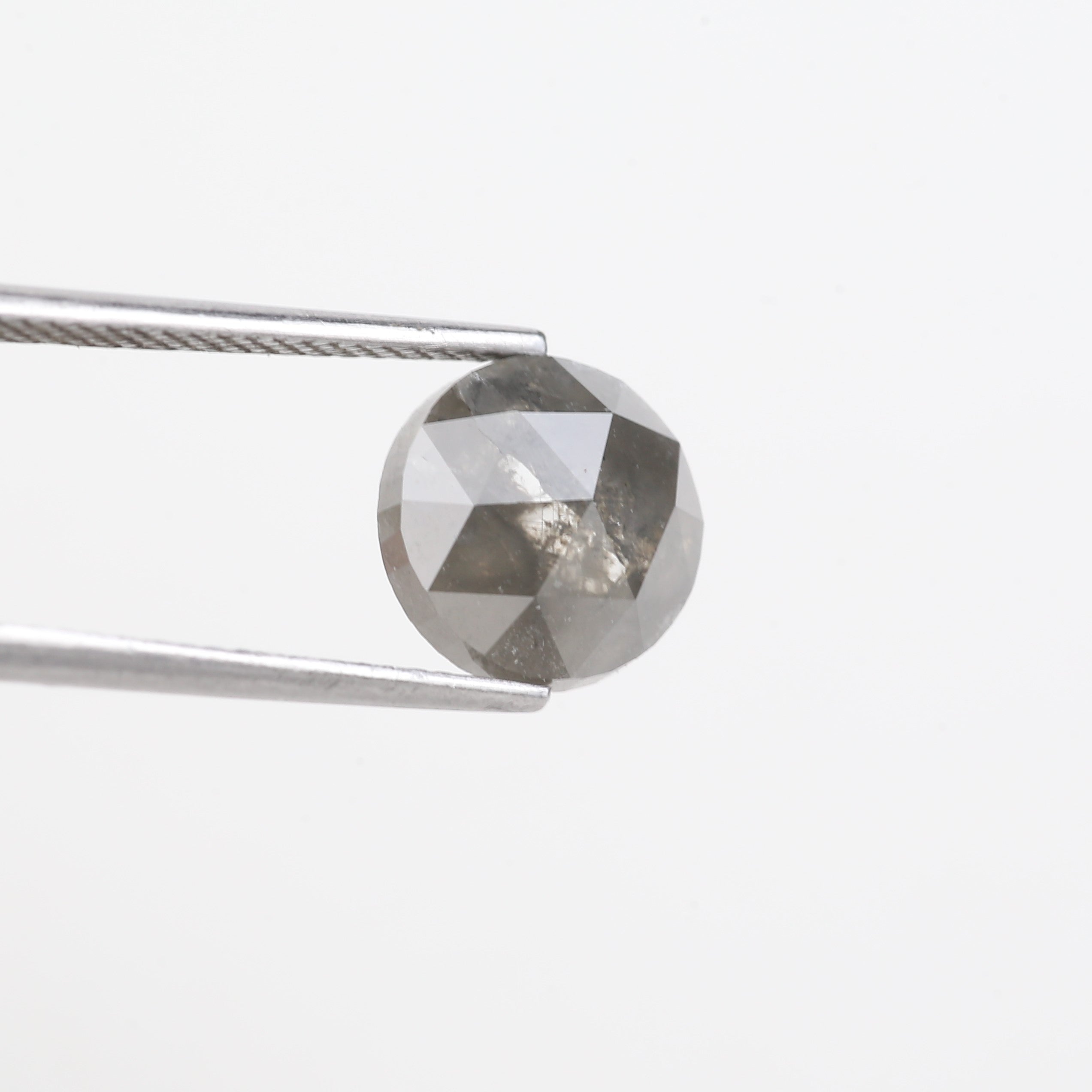 2.76 Carat Salt and Pepper Round Rose Cut Loose Diamond 9 MM