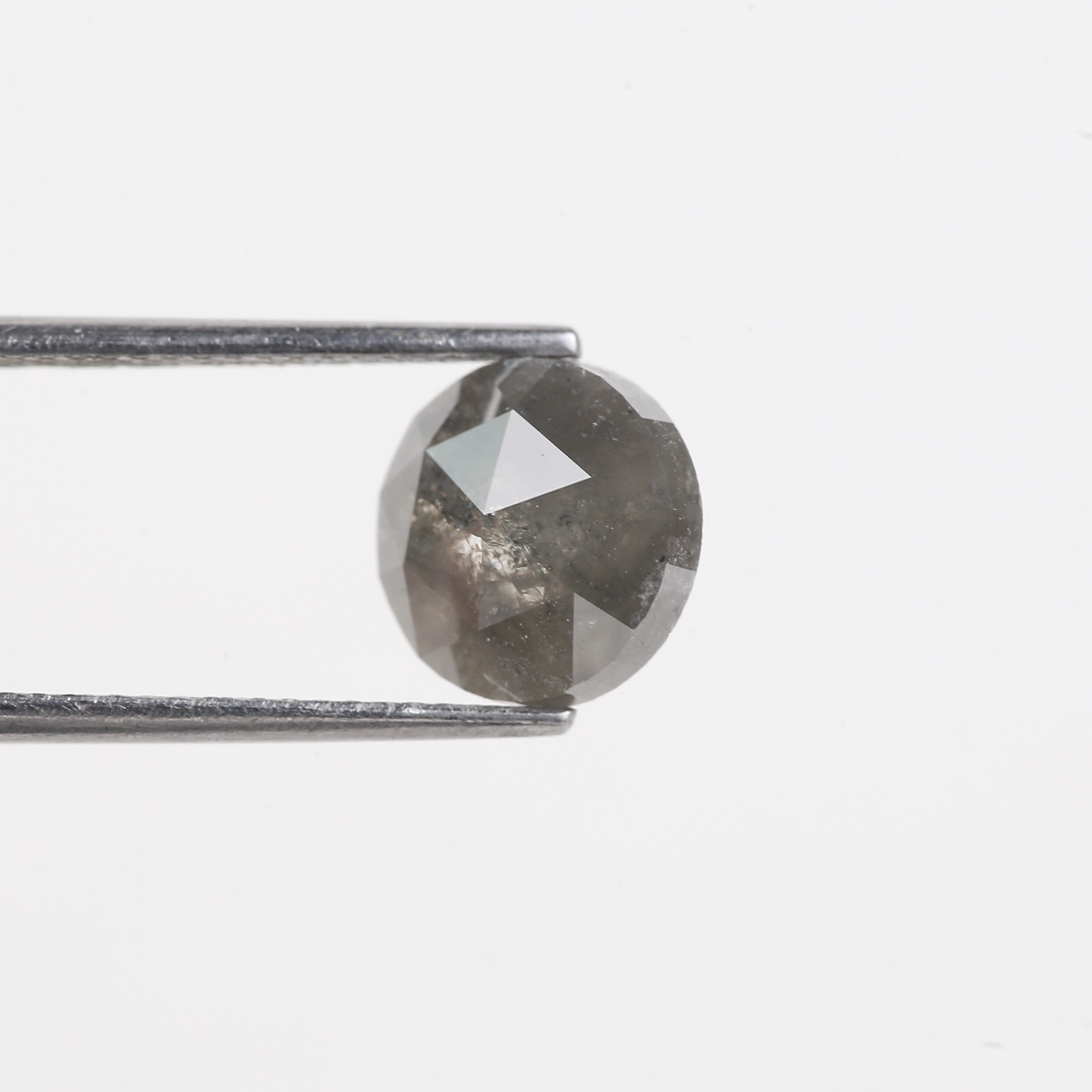 2.76 Carat Salt and Pepper Round Rose Cut Loose Diamond 9 MM