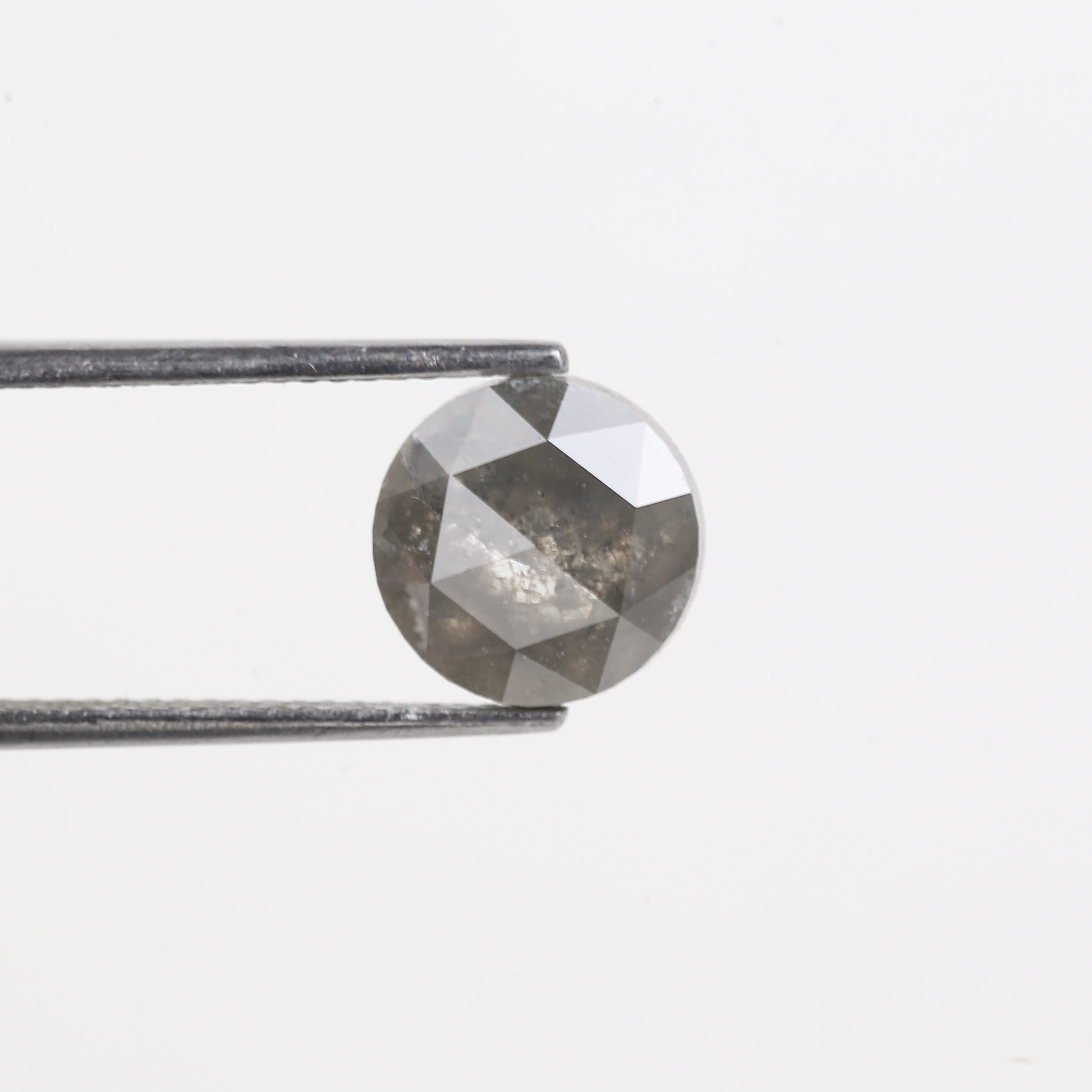 2.76 Carat Salt and Pepper Round Rose Cut Loose Diamond 9 MM