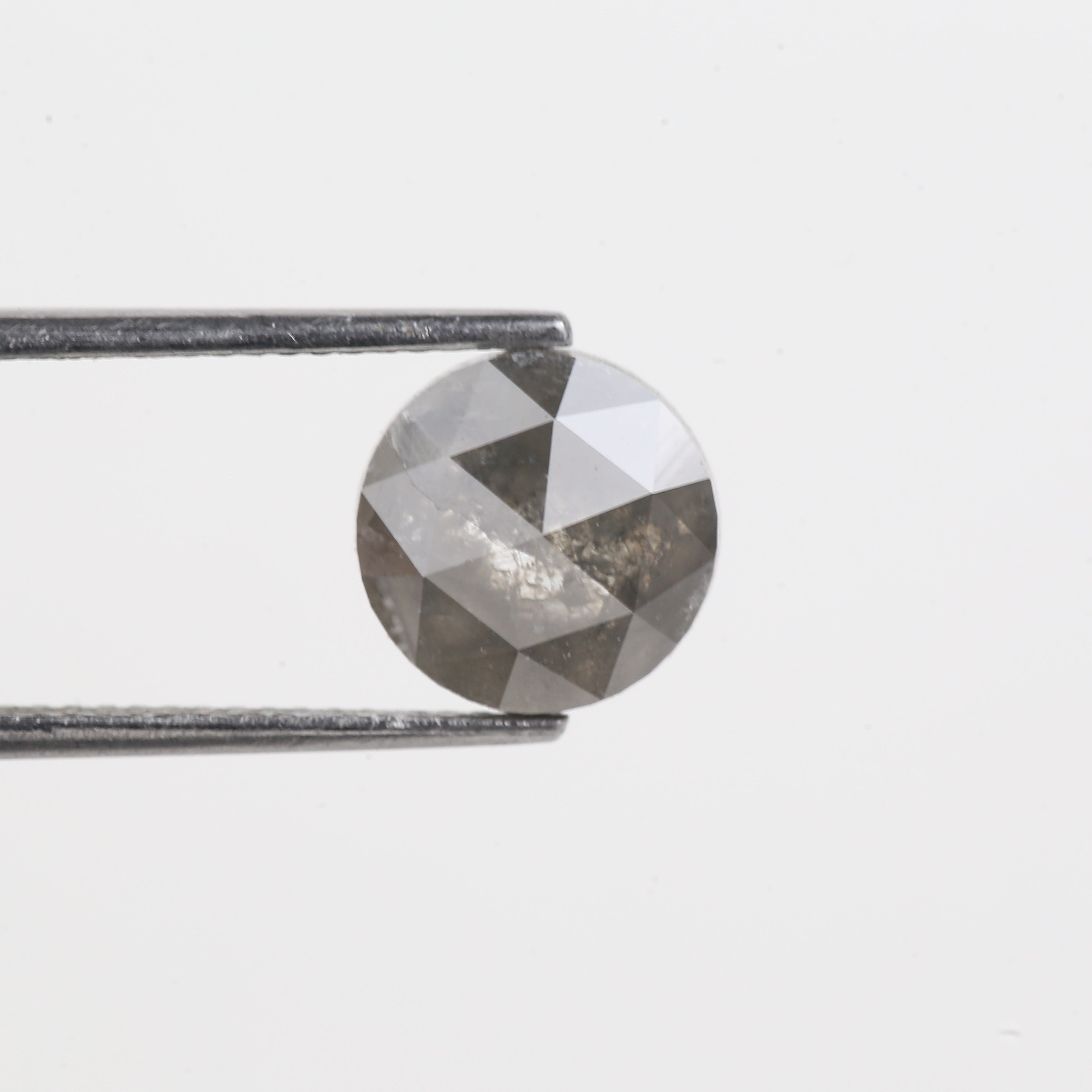 2.76 Carat Salt and Pepper Round Rose Cut Loose Diamond 9 MM