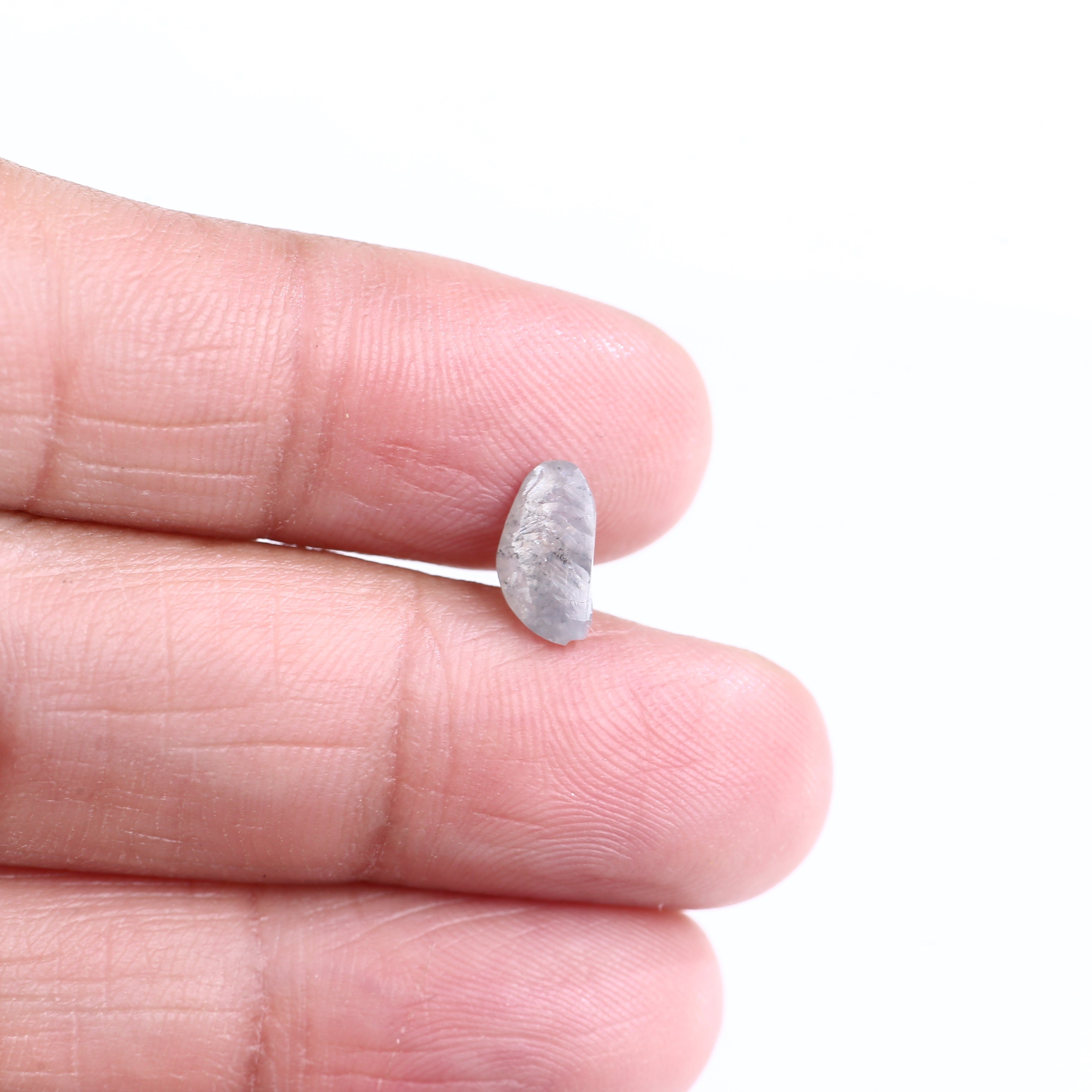 1.26 Carat Natural Uncut Raw Gray Rough Diamond 9.02 MM