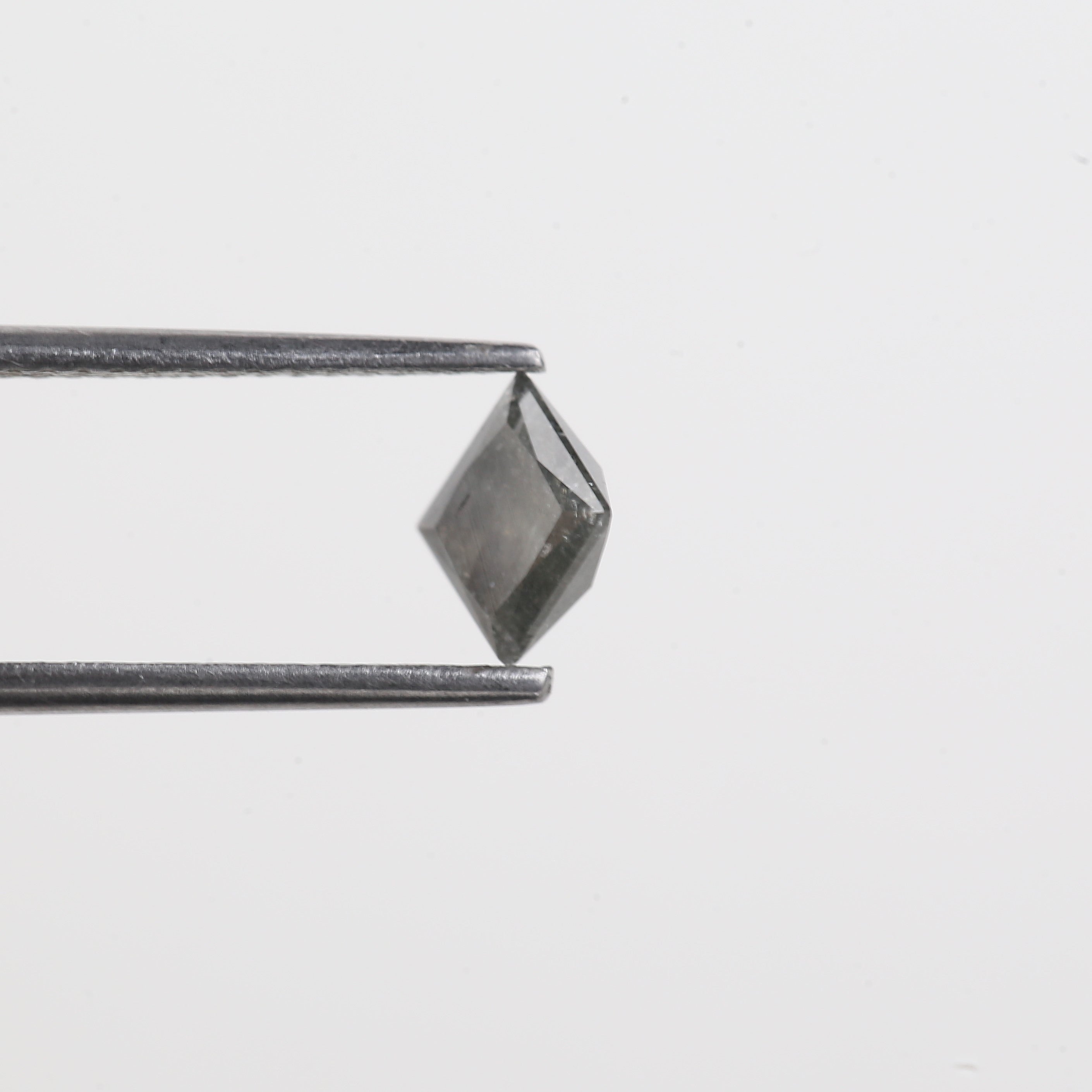 0.66 Ct Natural Gray Princess Cut Salt And Pepper Loose Diamond 4.97 MM