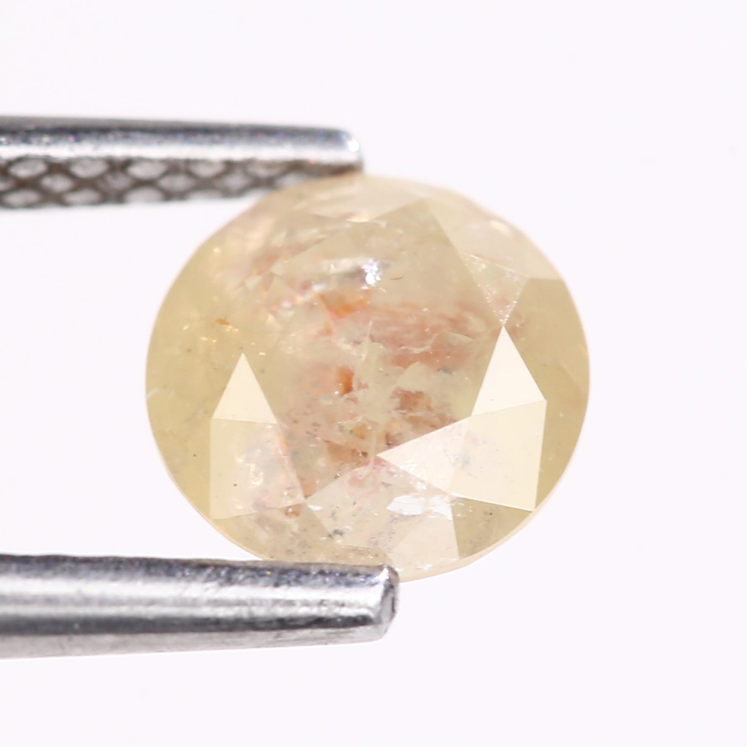 0.87 Carat Natural Round Cut Light Yellow Salt And Pepper Diamond 5.91 MM