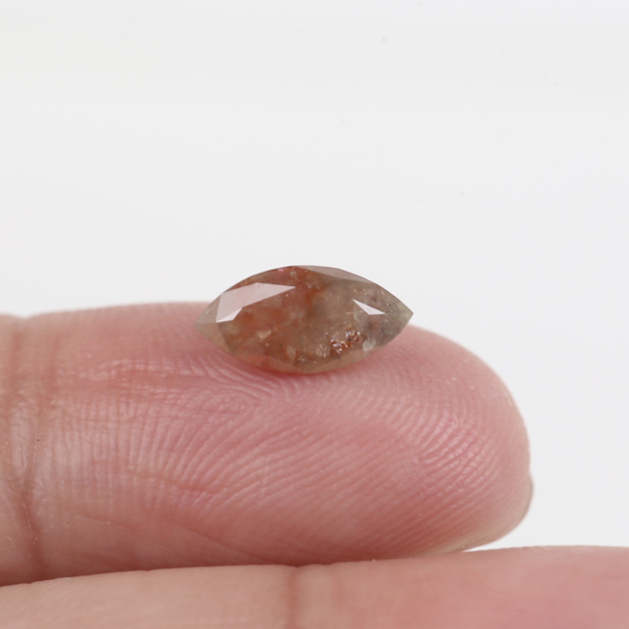 0.97 Carat Orange Salt And Pepper Marquise Cut Natural Diamond 9.99 MM