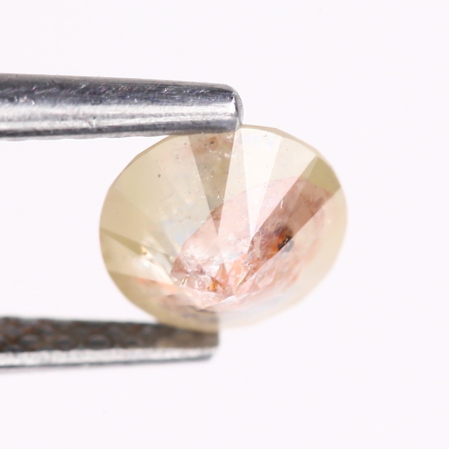 0.87 Carat Natural Round Cut Light Yellow Salt And Pepper Diamond 5.91 MM