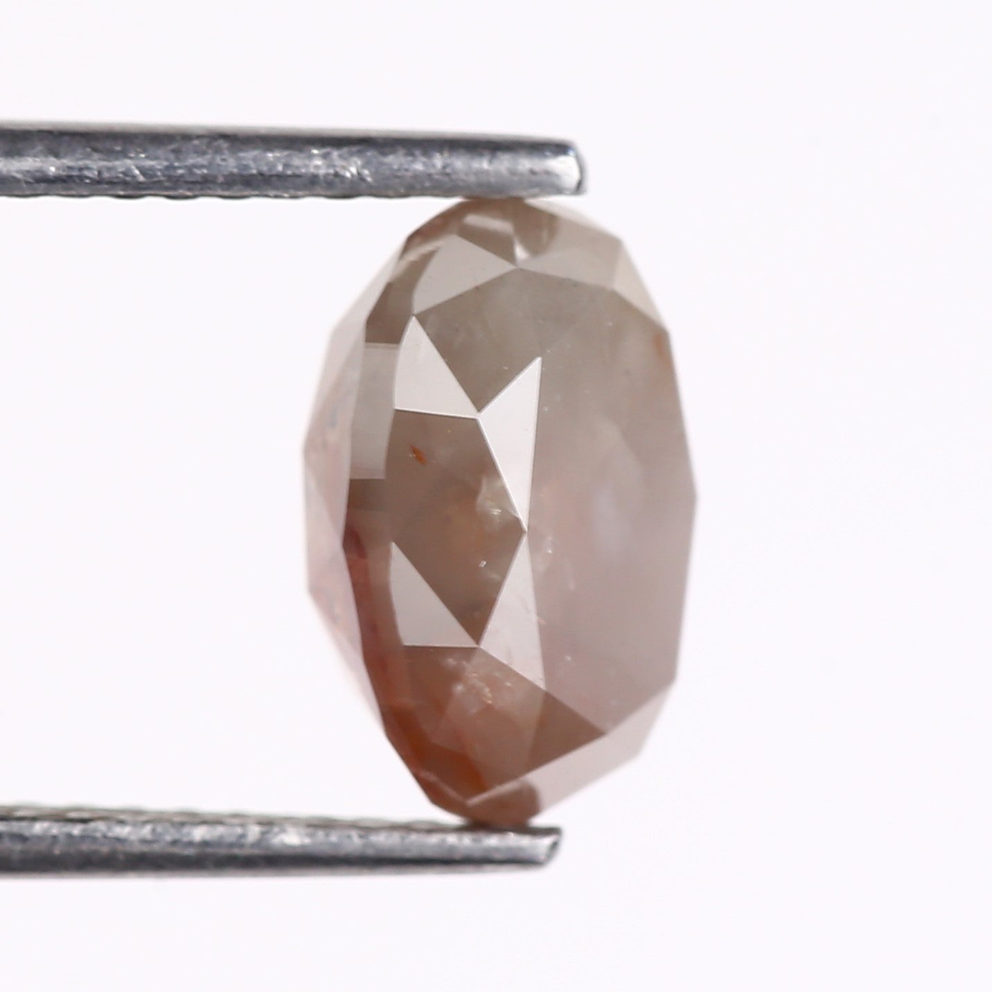 3.12 Carat Natural Orange Oval Cut Salt And Pepper Diamond 9.59 MM