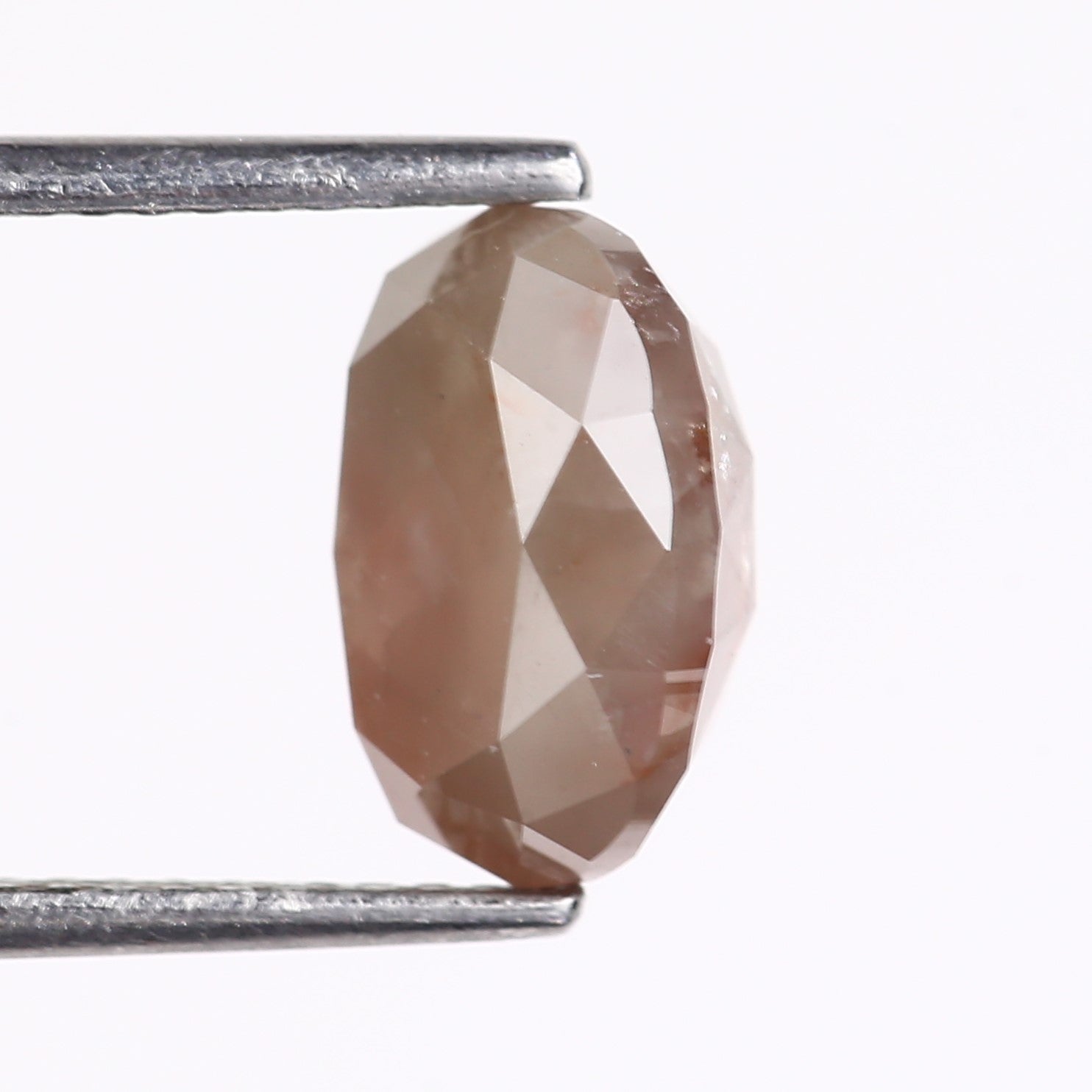 3.12 Carat Natural Orange Oval Cut Salt And Pepper Diamond 9.59 MM