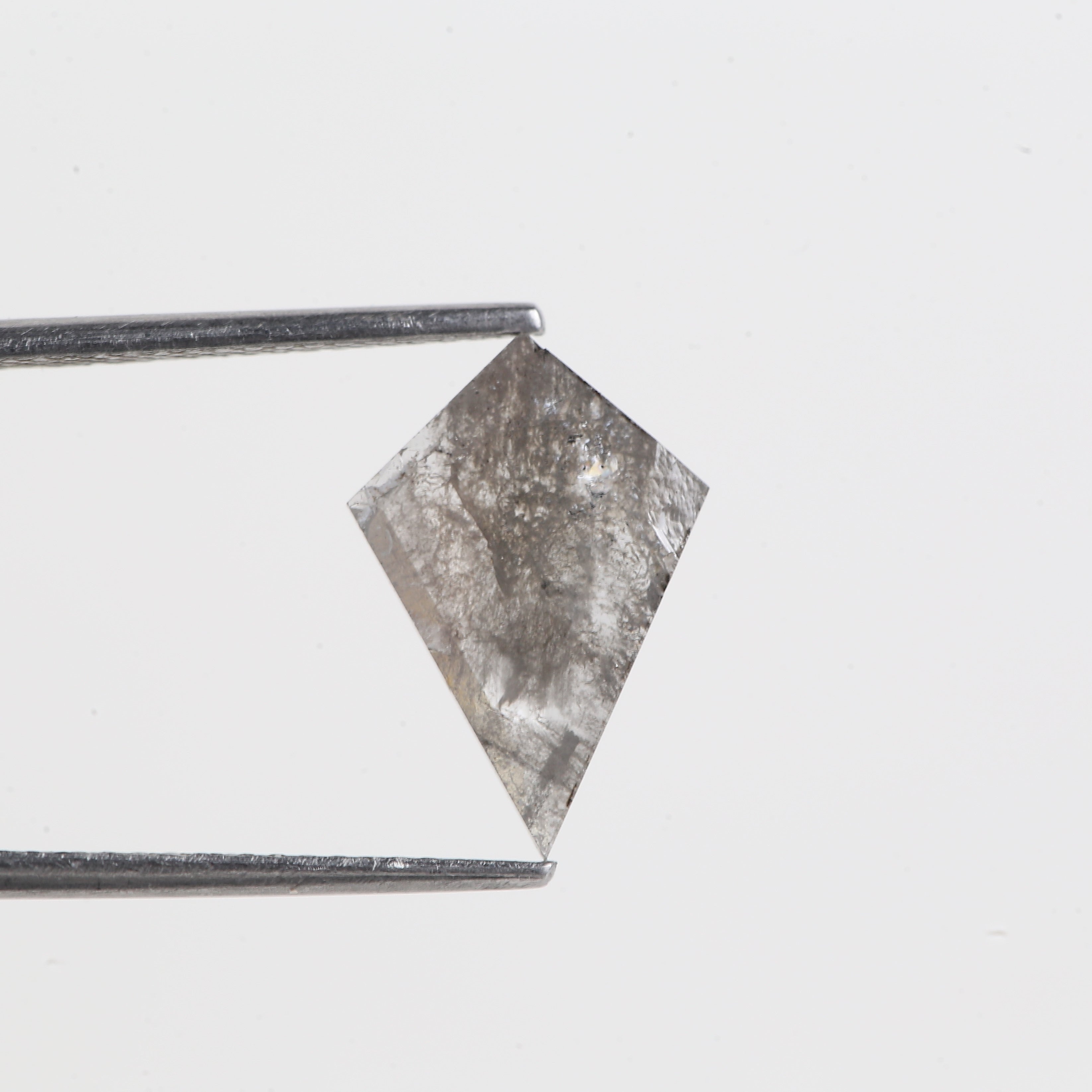 1.87 Carat Natural Gray Slice Kite Salt And Pepper Diamond 13.94 MM