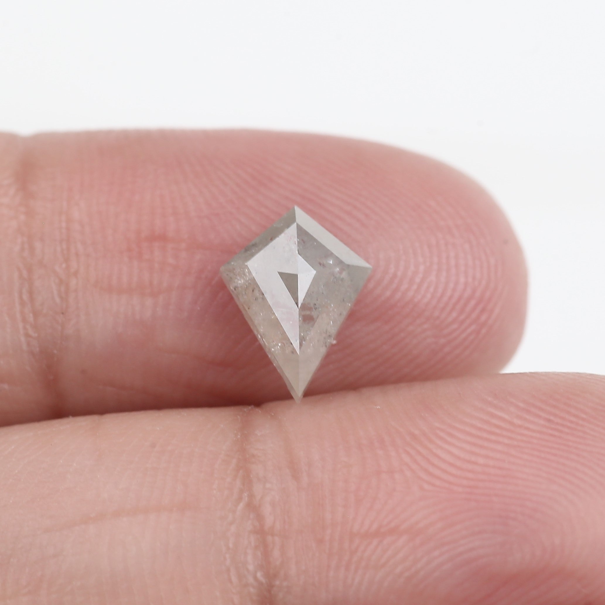 1.15 Carat Natural Gray Loose Salt and Pepper Kite Cut Diamond 9.05 MM