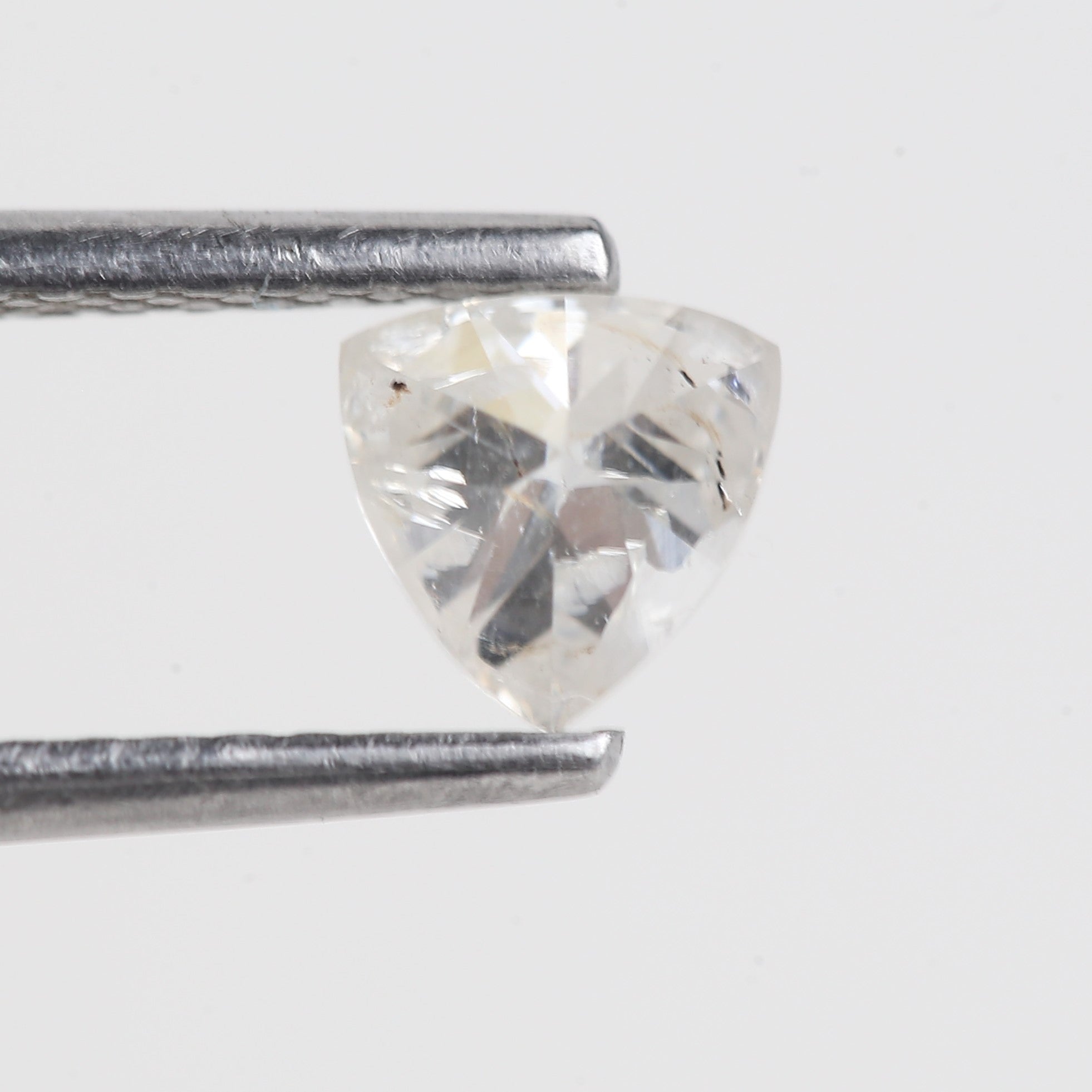 0.53 Carat Trillion Cut Natural Diamond White Salt and Pepper Diamond 4.87 MM