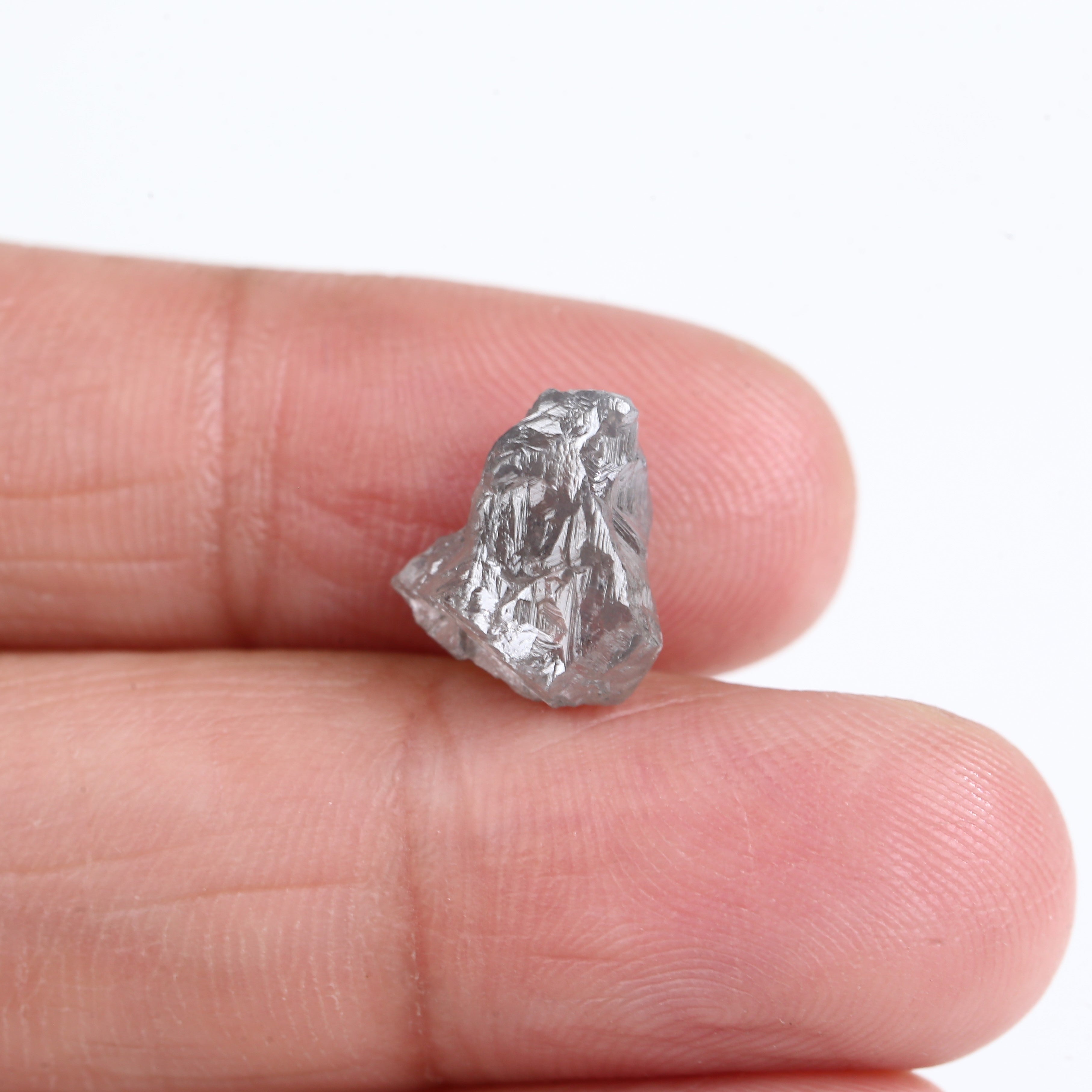 4.22 Carat Natural Rough Diamond Uncut Raw Gray Diamond 11.30 MM