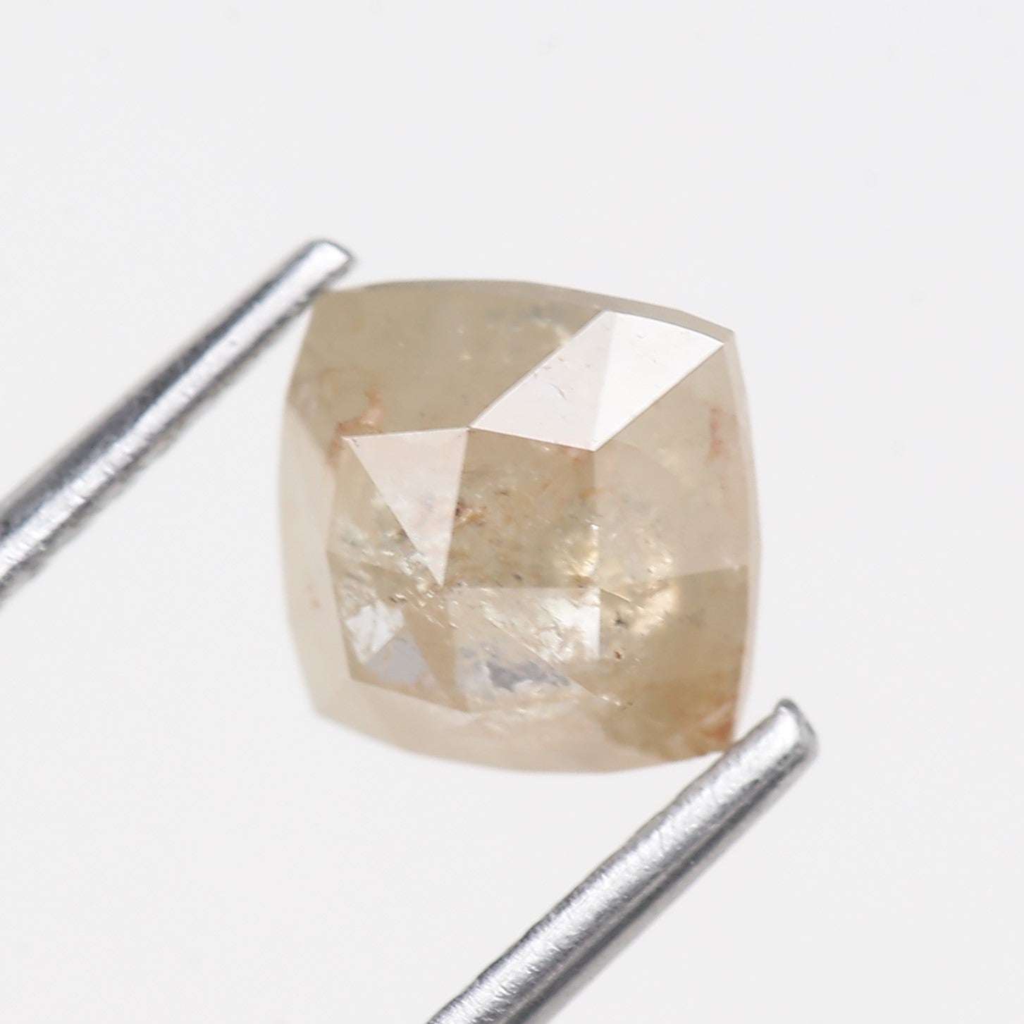 1.78 Carat Double Cut Cushion Salt and Pepper Diamond 6.45 MM