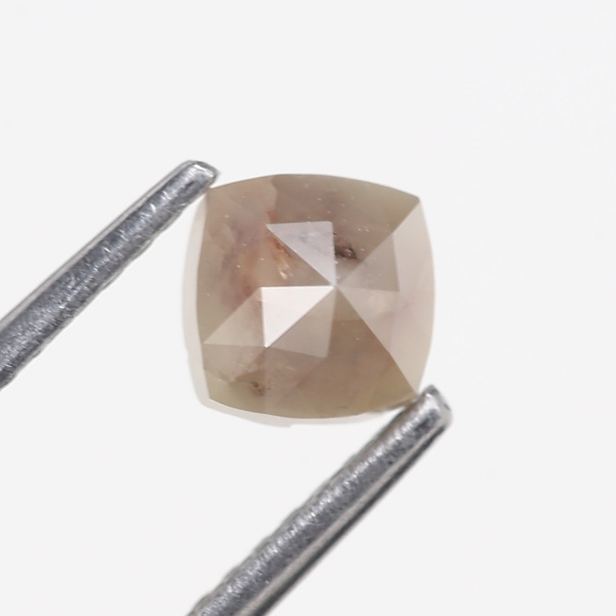 0.79 Carat Cushion Cut Natural Brown Salt And Pepper Diamond 4.83 MM