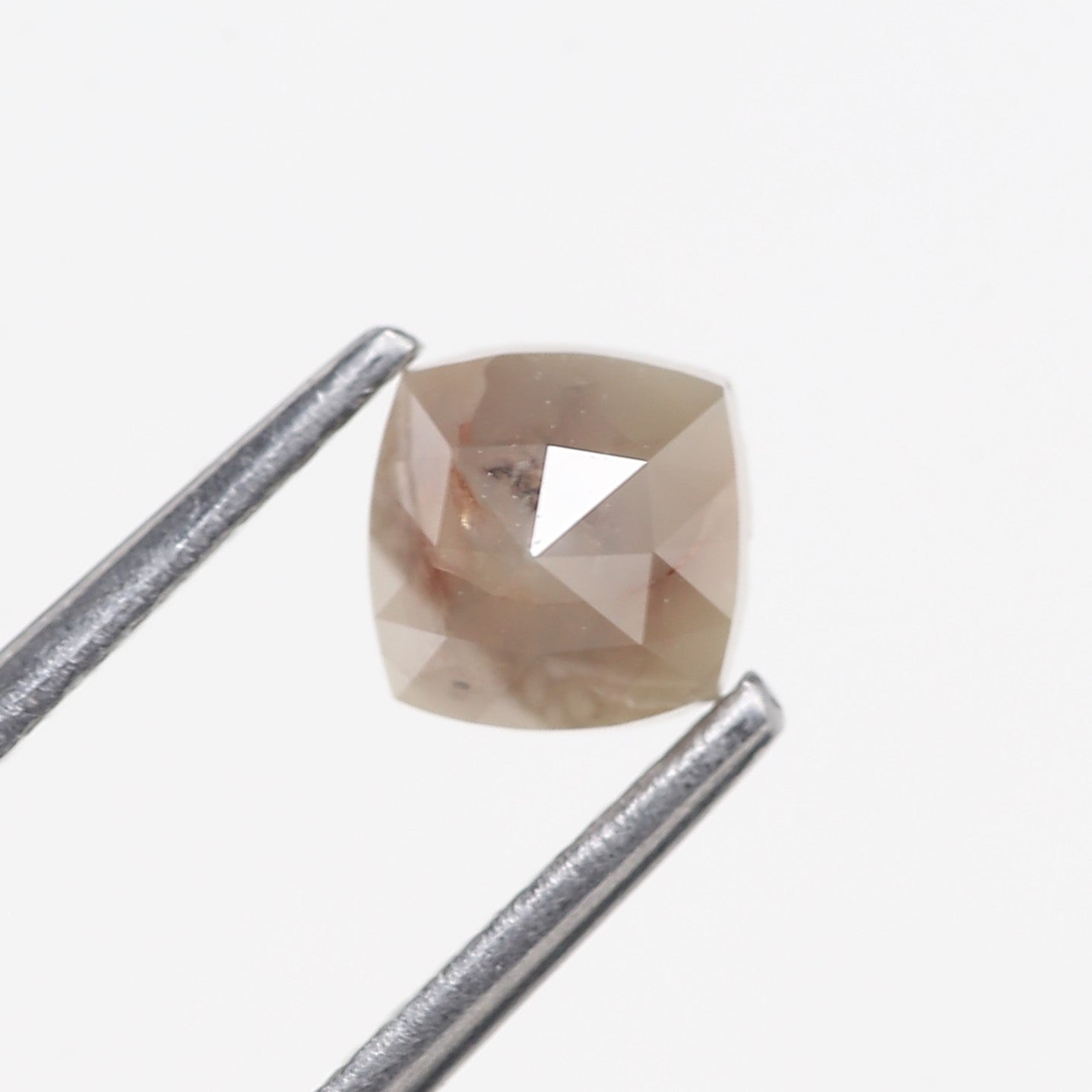 0.79 Carat Cushion Cut Natural Brown Salt And Pepper Diamond 4.83 MM