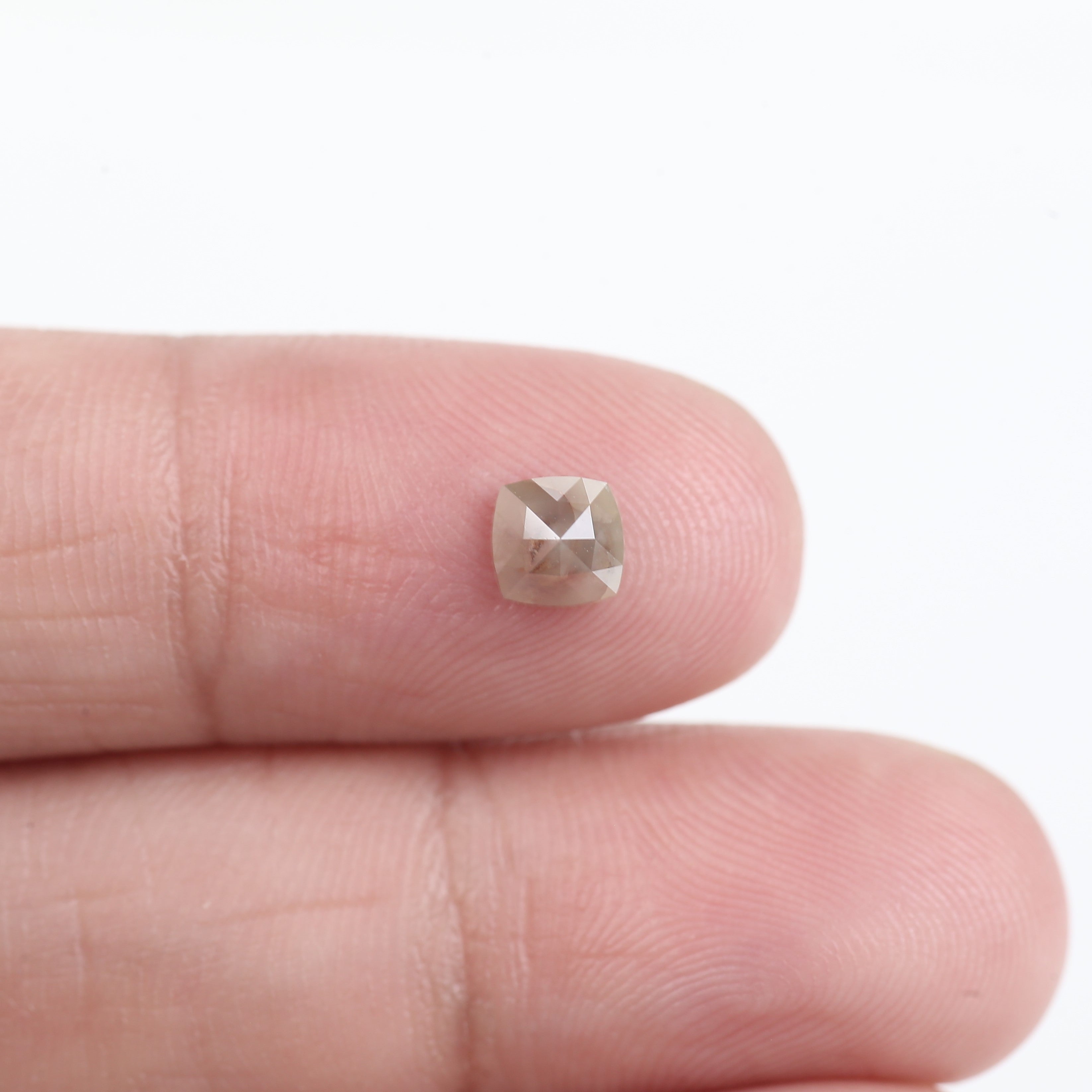 0.79 Carat Cushion Cut Natural Brown Salt And Pepper Diamond 4.83 MM