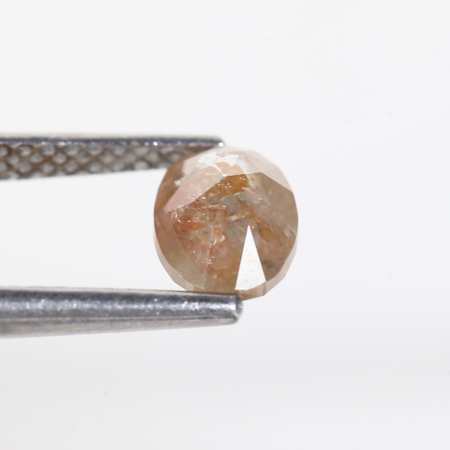1 Carat Orange Oval Salt and Pepper Diamond 6.7 MM