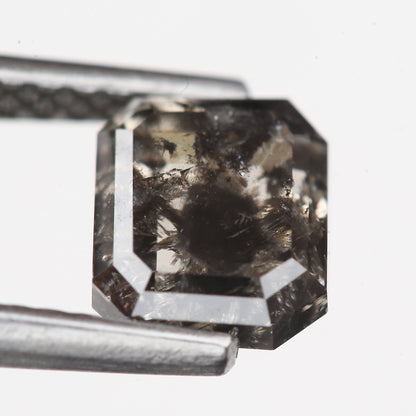 1.16 Carat 5.9 MM Fancy Brown Emerald Cut Salt and Pepper Diamond - Blackdiamond