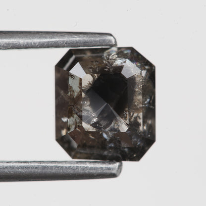 1.16 Carat 5.9 MM Fancy Brown Emerald Cut Salt and Pepper Diamond - Blackdiamond