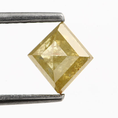 0.79 Carat 6.60 MM Natural Fancy Yellow Kite Cut Salt and Pepper Diamond - Blackdiamond