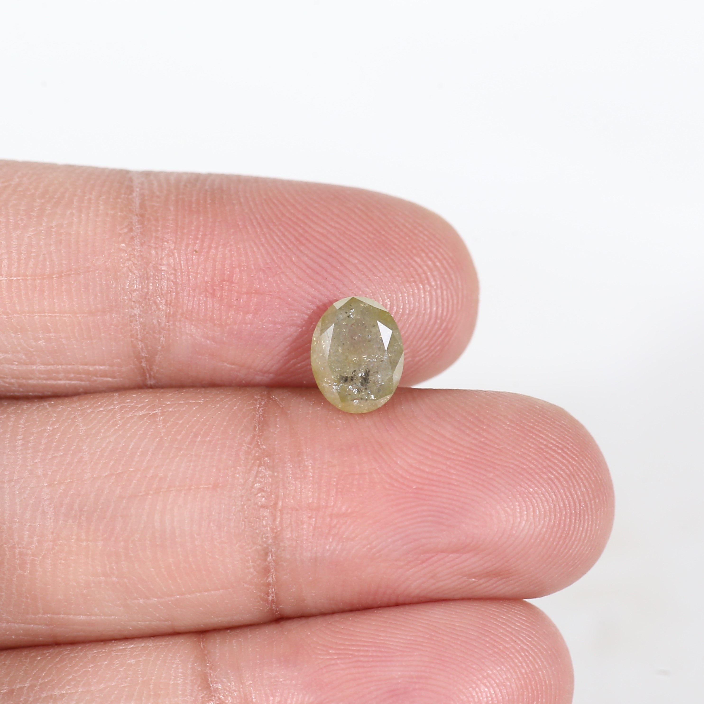 1.6 Carat Celestial Oval Cut Salt and Pepper Diamond 7.7 MM