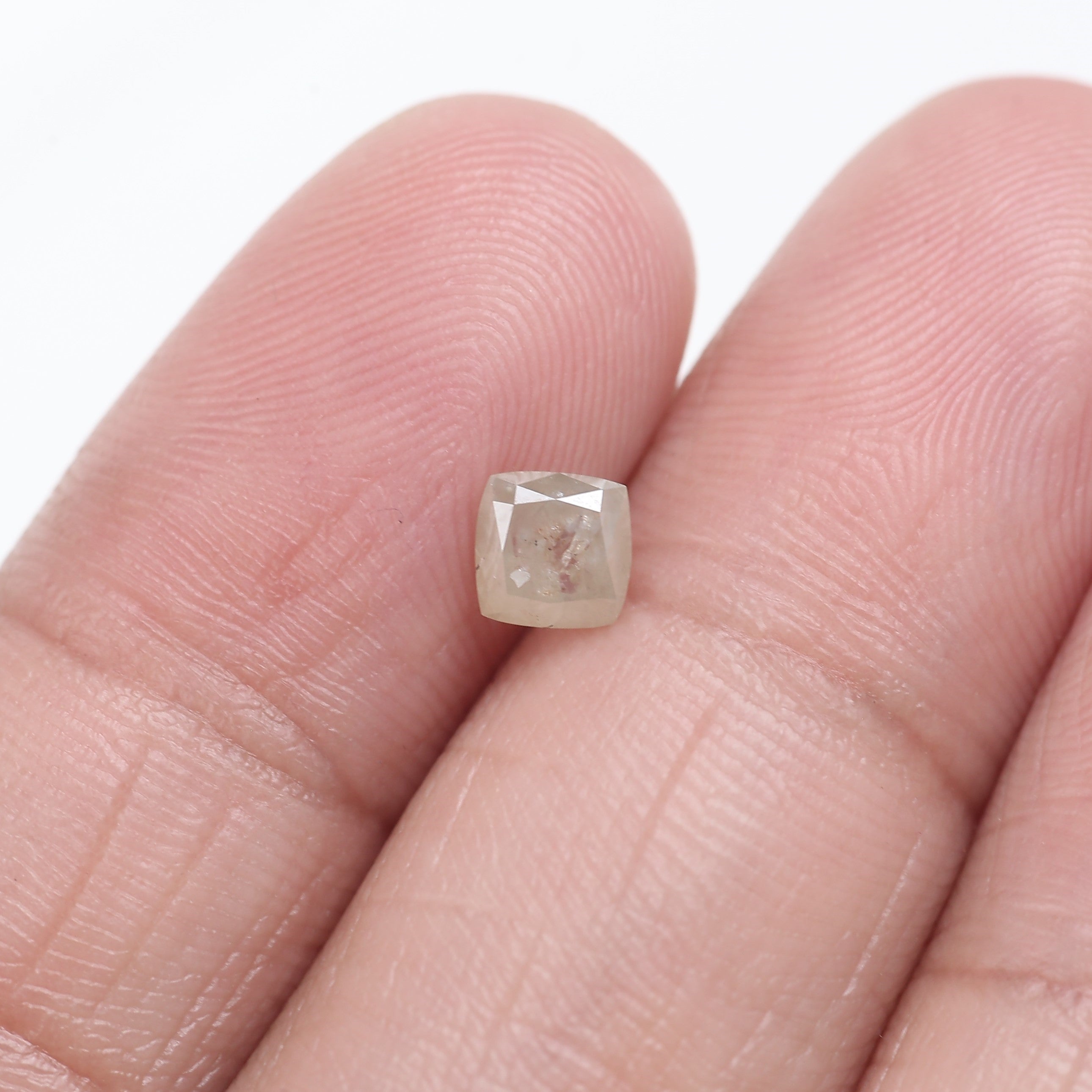 0.56 Carat Cushion Cut Natural Salt And Pepper Diamond 4.74 MM