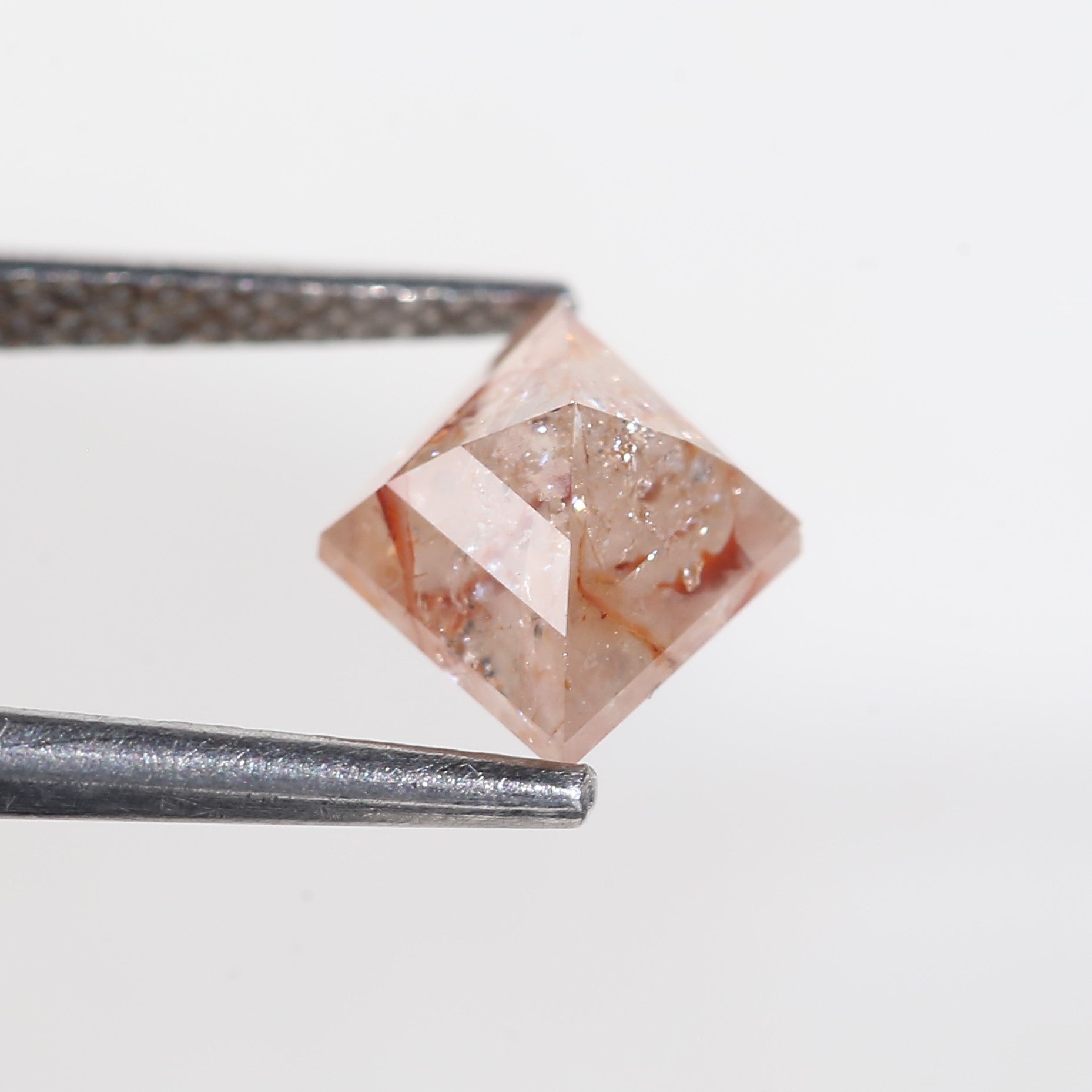 2.15 Carat Lozenge Red Salt and Pepper Diamond 9.6 MM