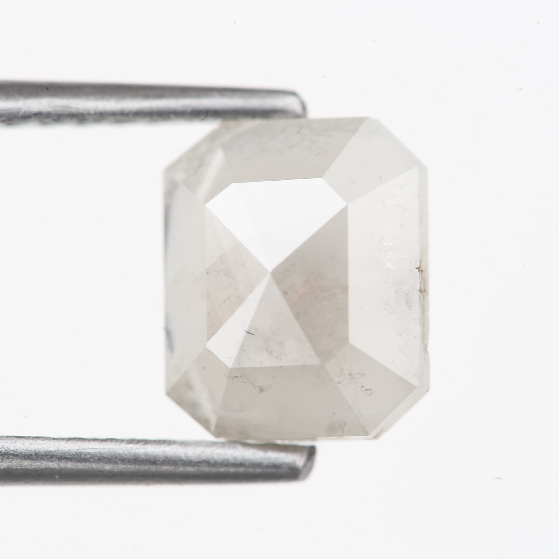 1.11 Carat 7.1 MM Fancy Gray Emerald Cut Salt and Pepper Diamond - Blackdiamond