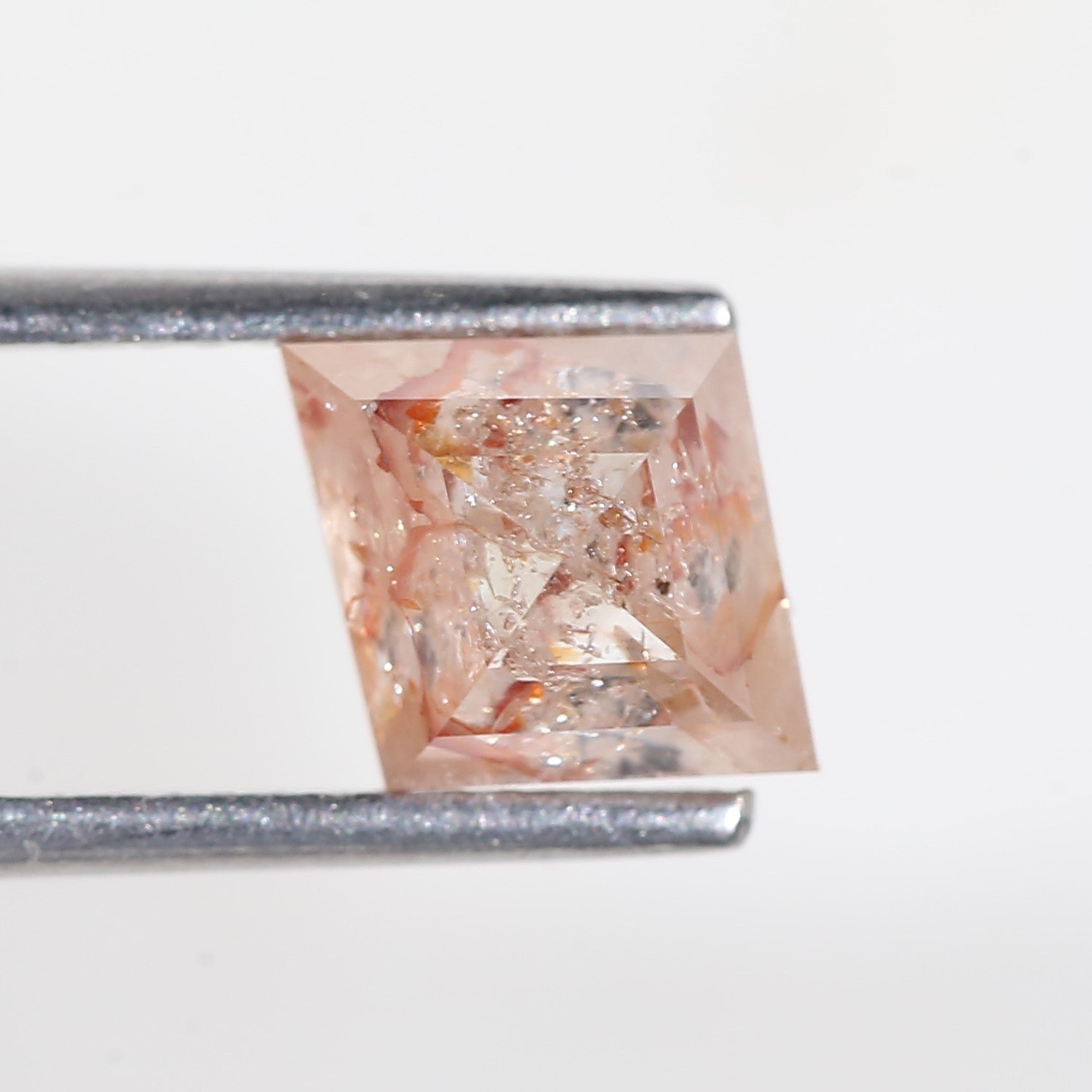 2.15 Carat Lozenge Red Salt and Pepper Diamond 9.6 MM
