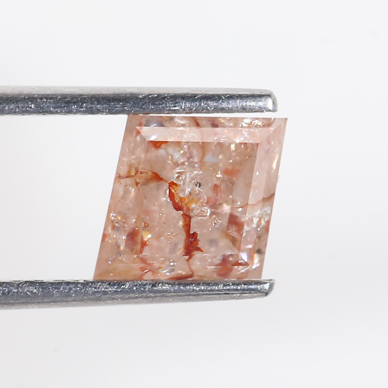 2.15 Carat Lozenge Red Salt and Pepper Diamond 9.6 MM