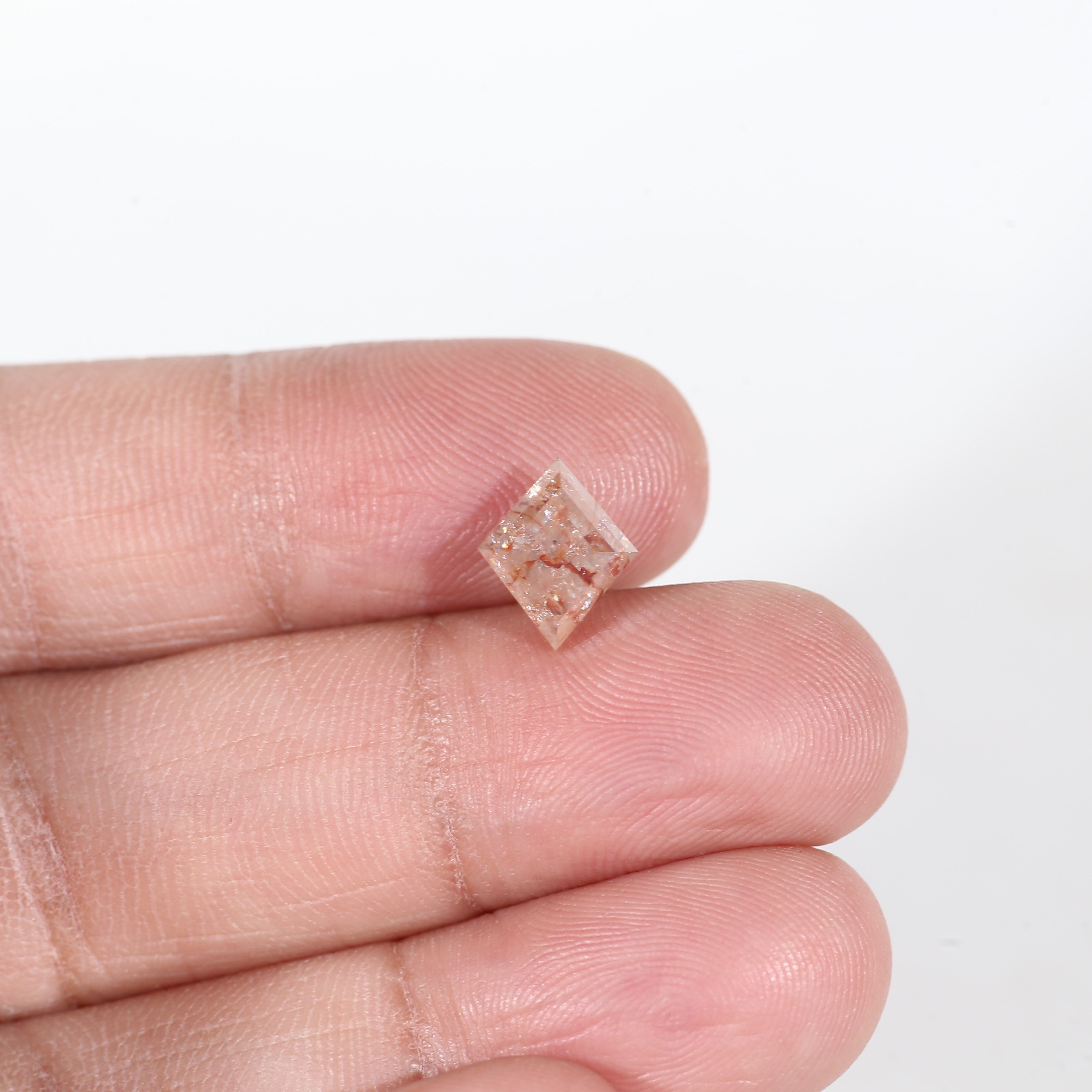 2.15 Carat Lozenge Red Salt and Pepper Diamond 9.6 MM